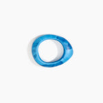 Dinosaur Designs Small Rock Bangle in Sky Colour resin with Wide Fit..