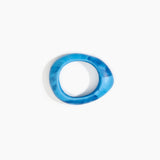 Dinosaur Designs Small Rock Bangle in Sky Colour resin with Wide Fit..