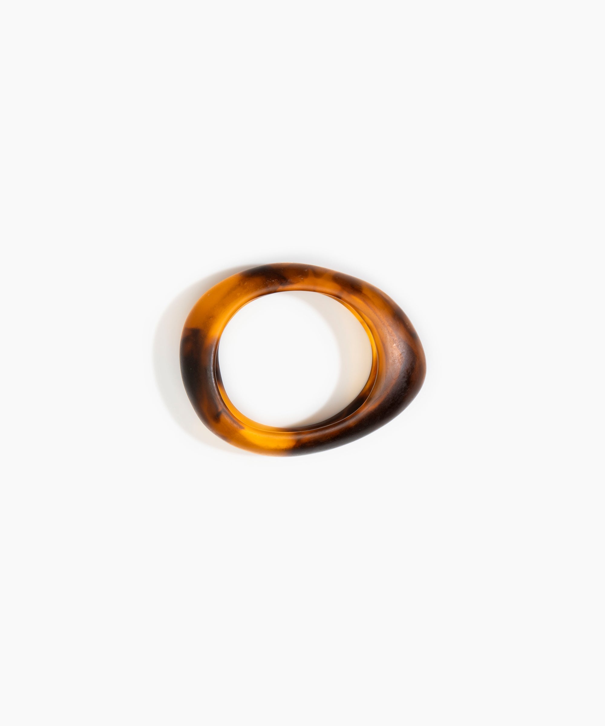 Dinosaur Designs Small Rock Bangle in Tortoise Colour resin with Wide Fit.