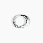 Dinosaur Designs Small Rock Bangle in White Marble Colour resin with Wide Fit..