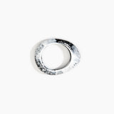 Dinosaur Designs Small Rock Bangle in White Marble Colour resin with Wide Fit..