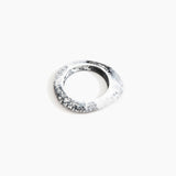 Dinosaur Designs SBRCKSML small rock bangle WHITE MARBLE..