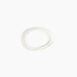 Dinosaur Designs Rock Wishbone Bangle in Chalk Swirl Colour resin with Wide Fit.