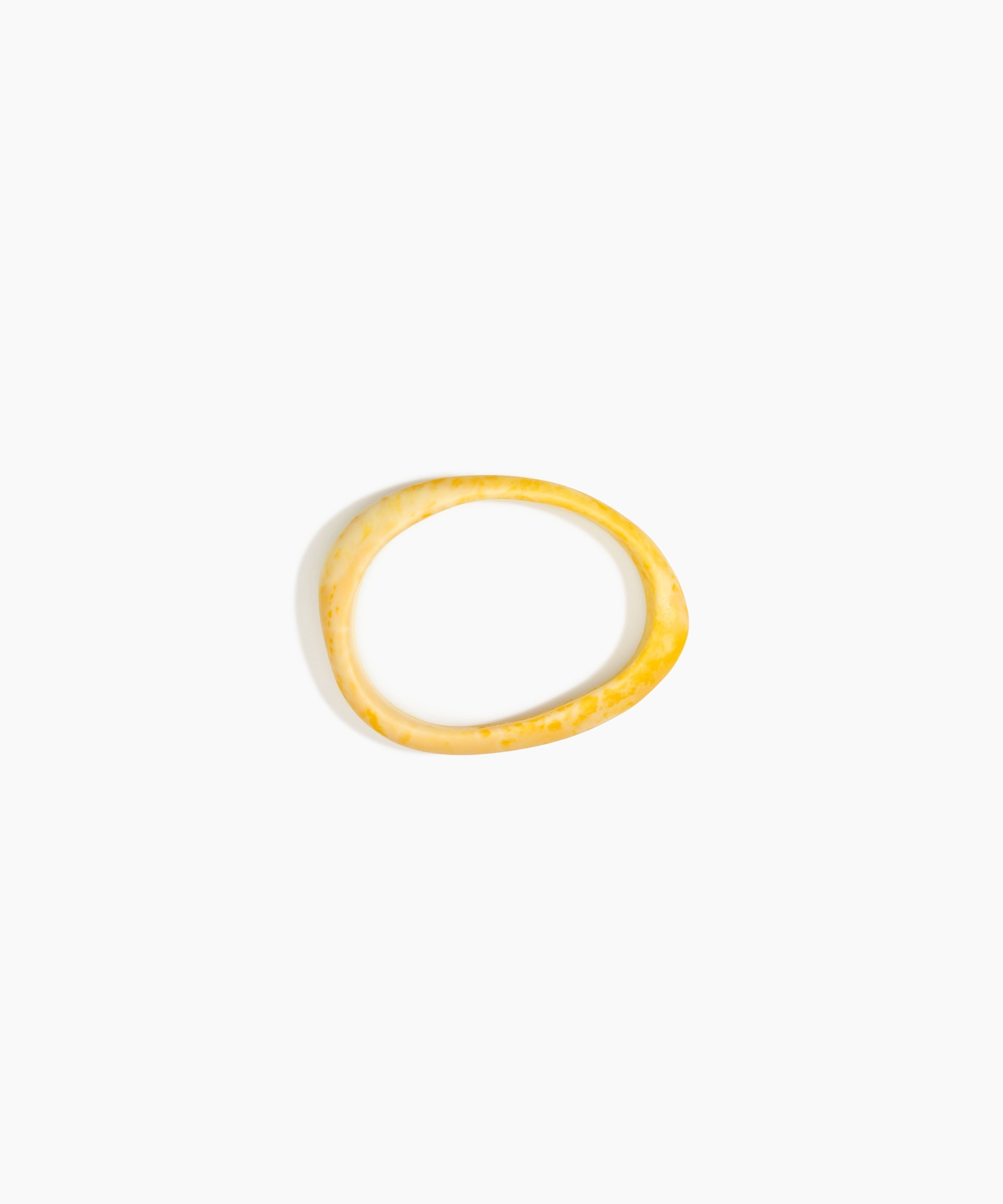Dinosaur Designs Rock Wishbone Bangle in Daisy Colour resin with Wide Fit