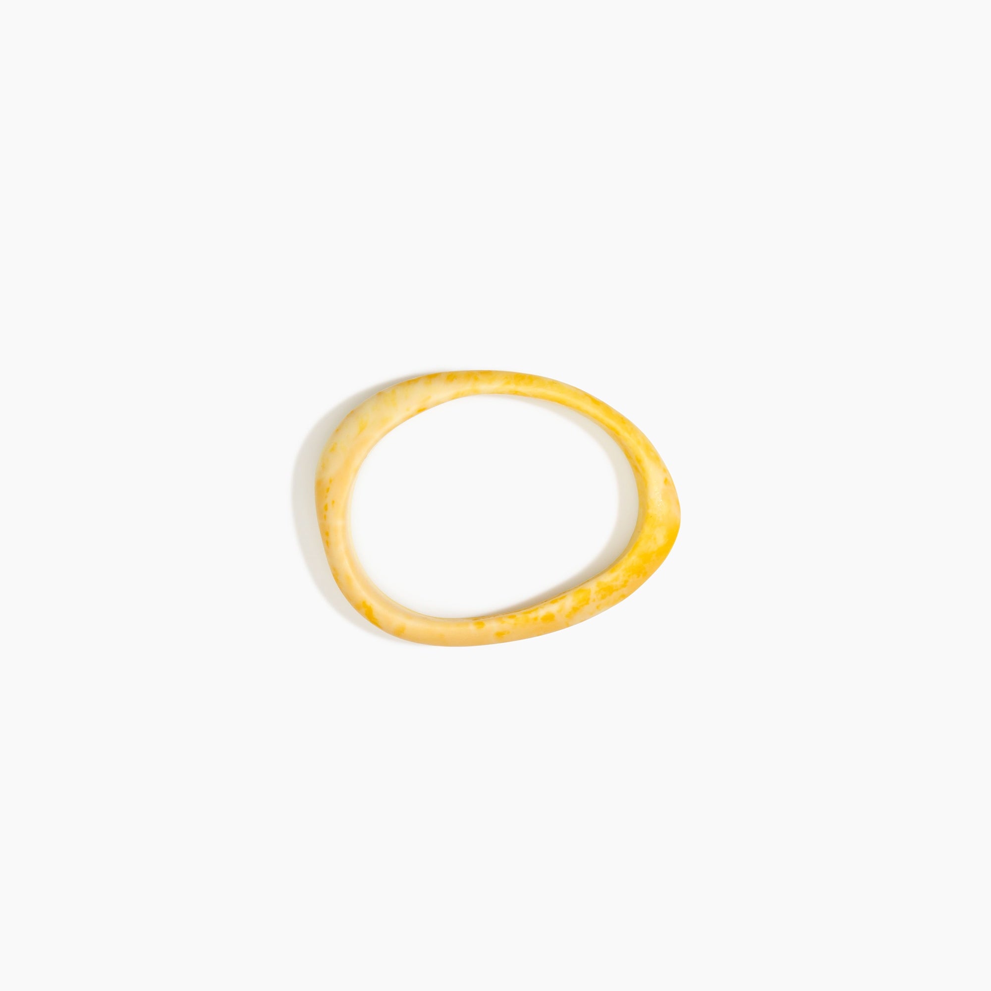 Dinosaur Designs Rock Wishbone Bangle in Daisy Colour resin with Wide Fit..