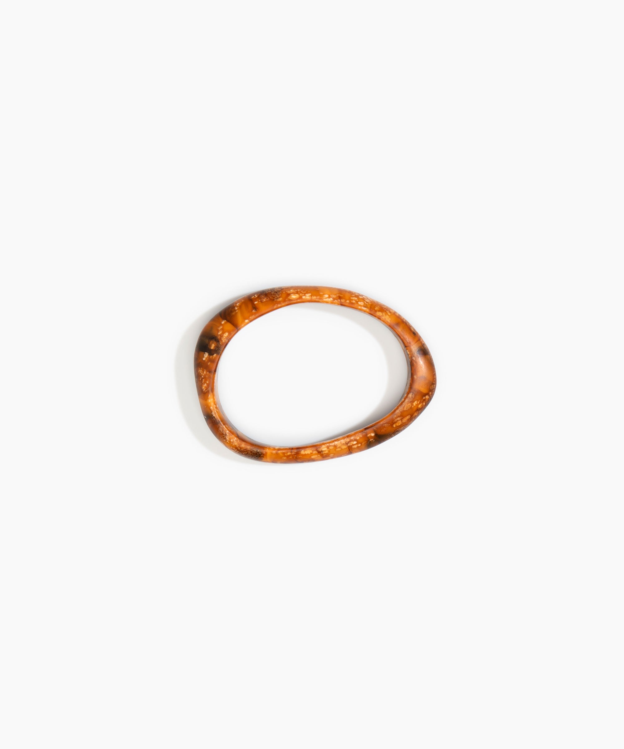 Dinosaur Designs Rock Wishbone Bangle in Dark Horn Colour resin with Wide Fit..