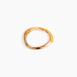 Dinosaur Designs Rock Wishbone Bangle in Light Horn Colour resin with Wide Fit.