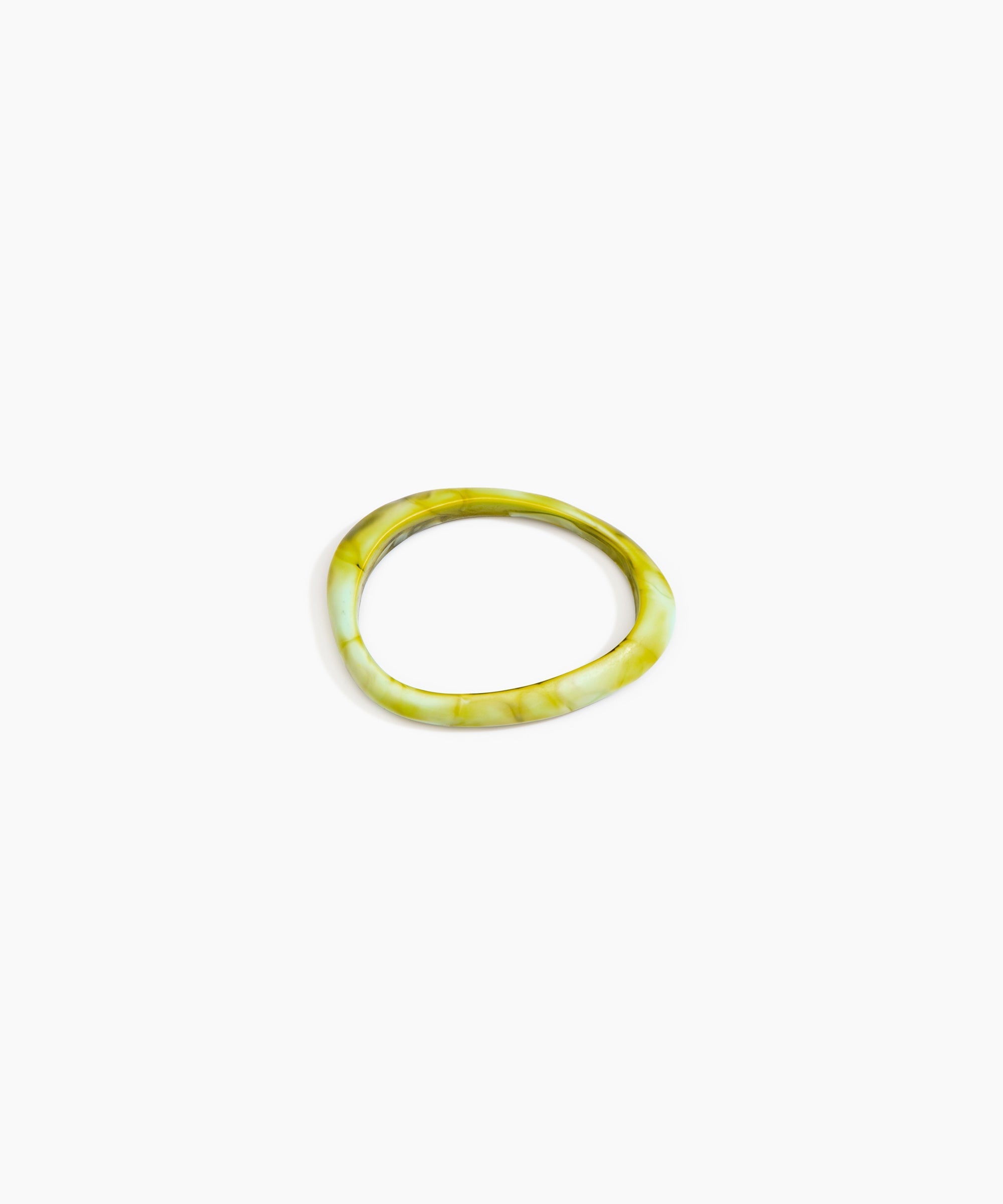 Dinosaur Designs SBRCKWBN rock wishbone bangle MALACHITE.