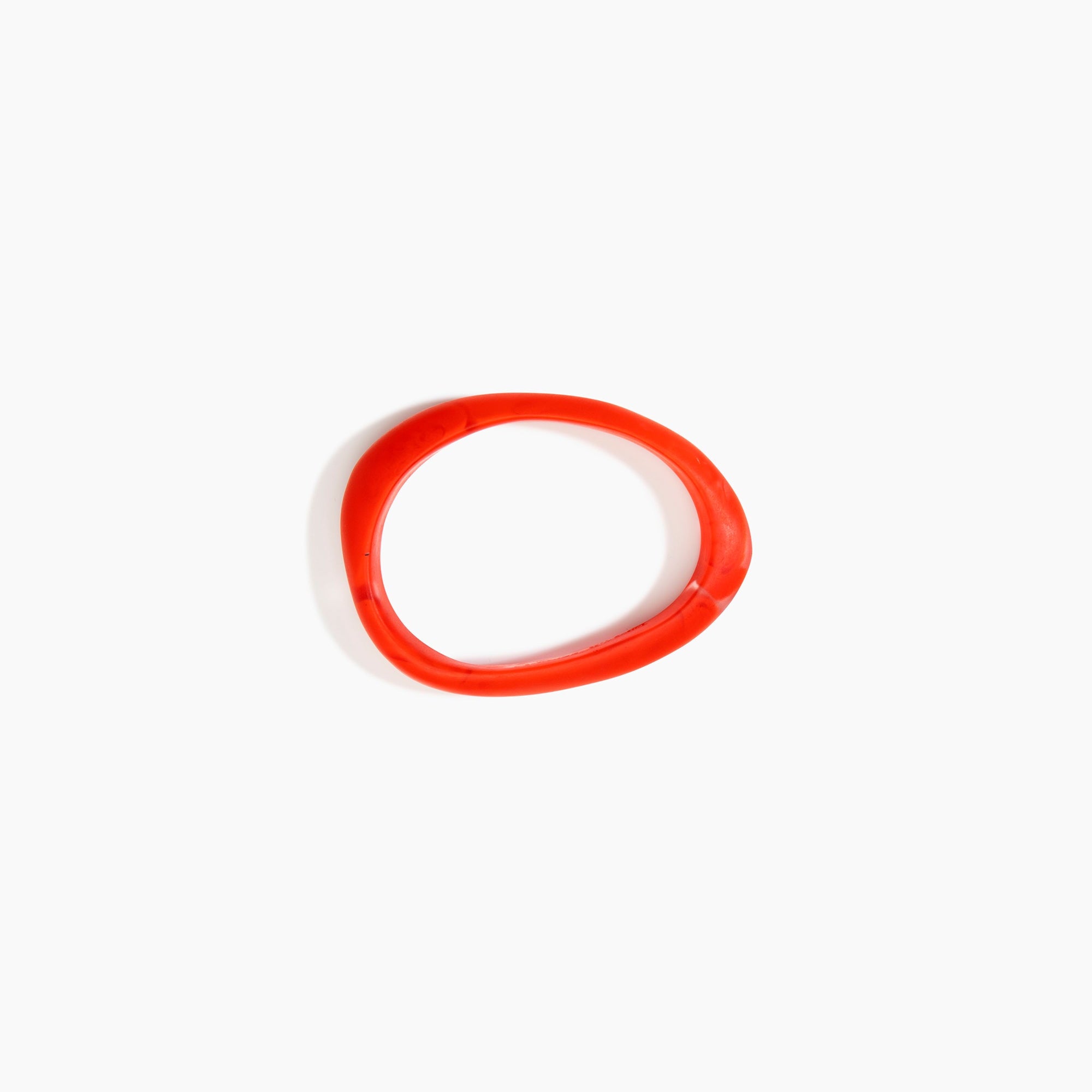 Dinosaur Designs Rock Wishbone Bangle in Poppy Colour resin with Wide Fit..