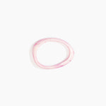 Dinosaur Designs Rock Wishbone Bangle in Shell Pink Colour resin with Wide Fit