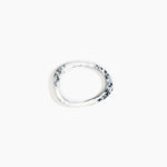 Dinosaur Designs Rock Wishbone Bangle in White Marble Colour resin with Wide Fit..