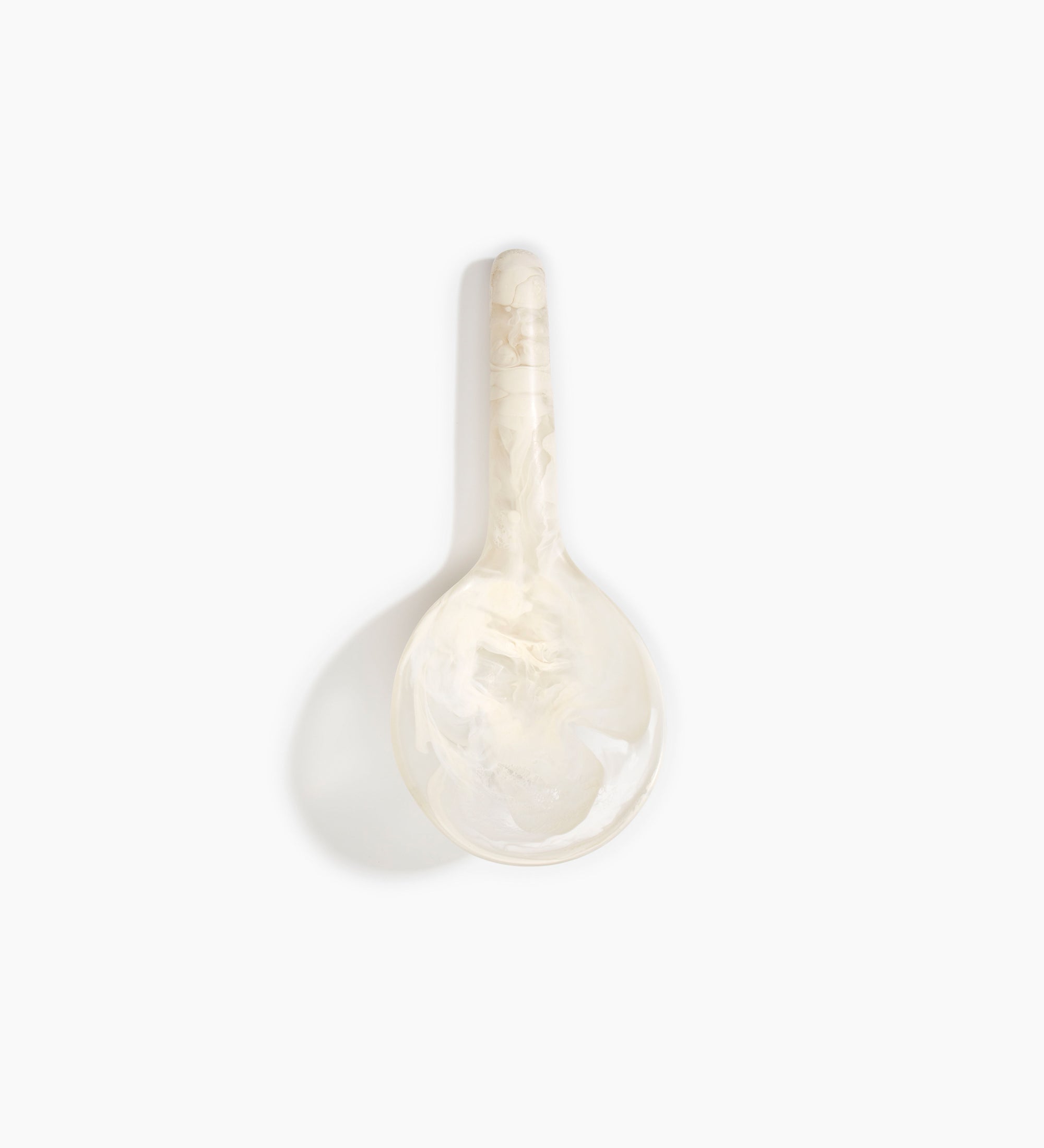 Dinosaur Designs Large Round Spoon Tableware in Chalk Swirl Colour resin