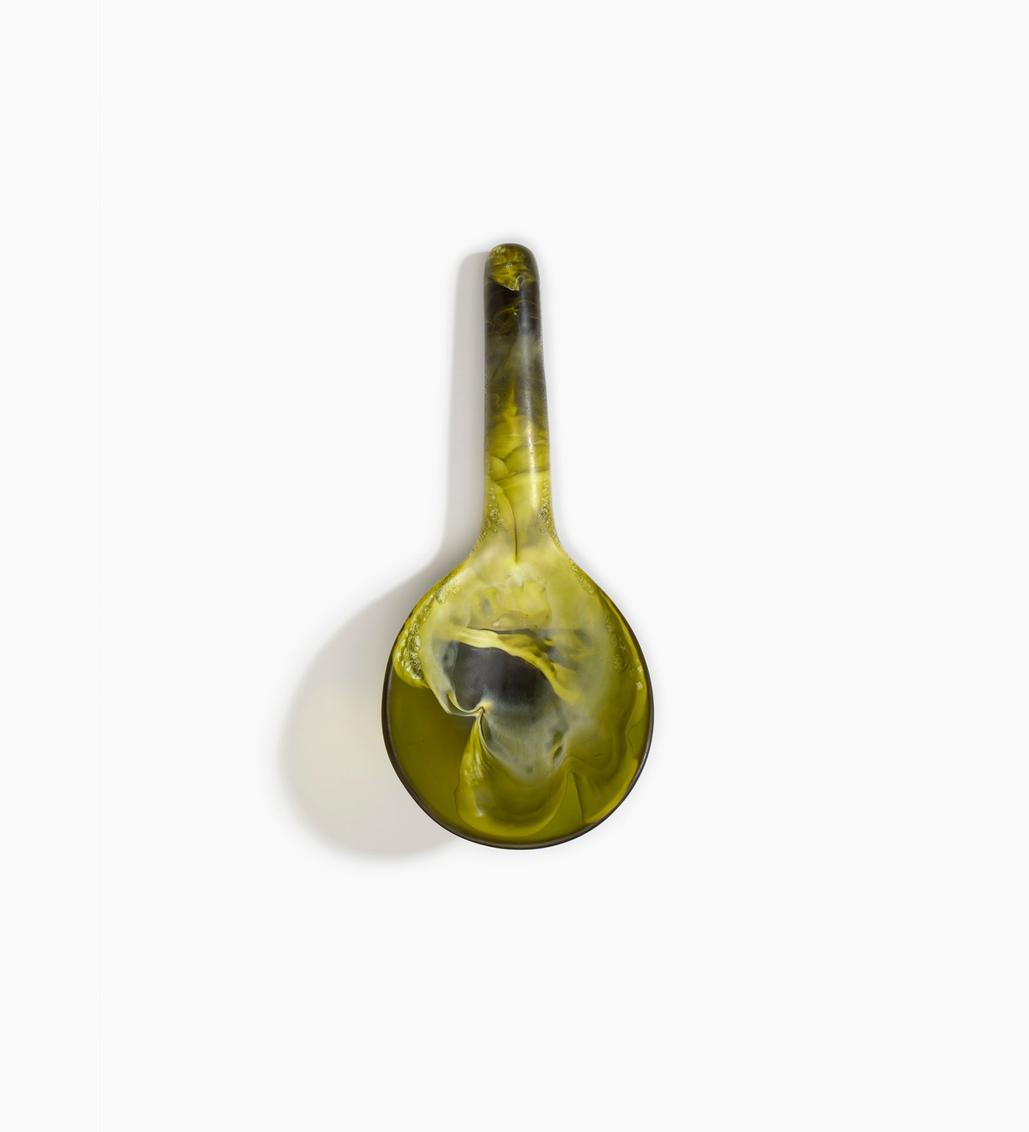 Dinosaur Designs Large Round Spoon Tableware in Malachite Colour resin