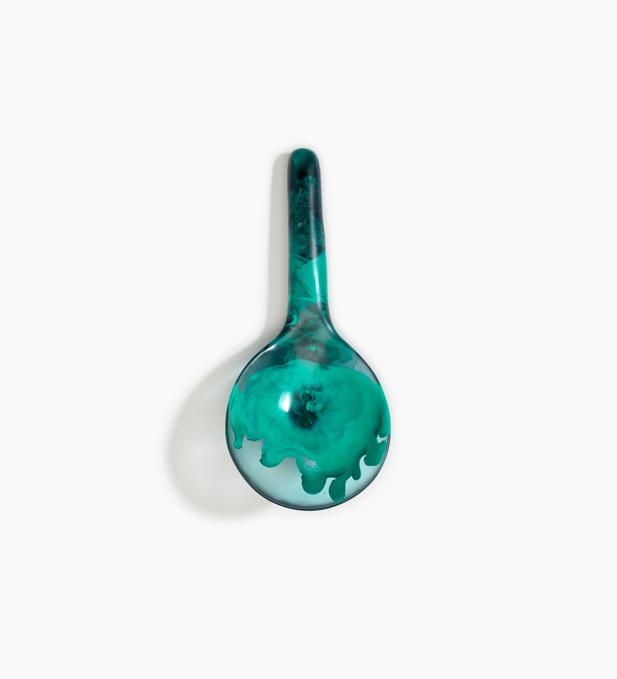 Dinosaur Designs Large Round Spoon Tableware in Mineral Swirl Colour resin