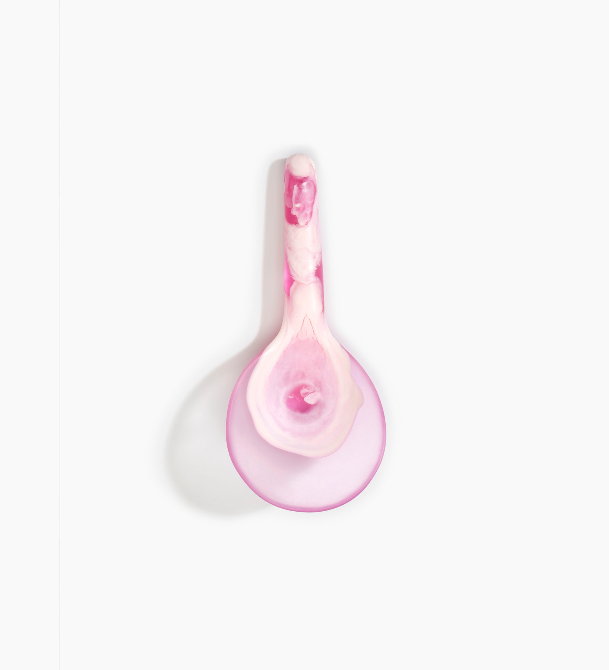 Dinosaur Designs Large Round Spoon Tableware in Shell Pink Colour resin