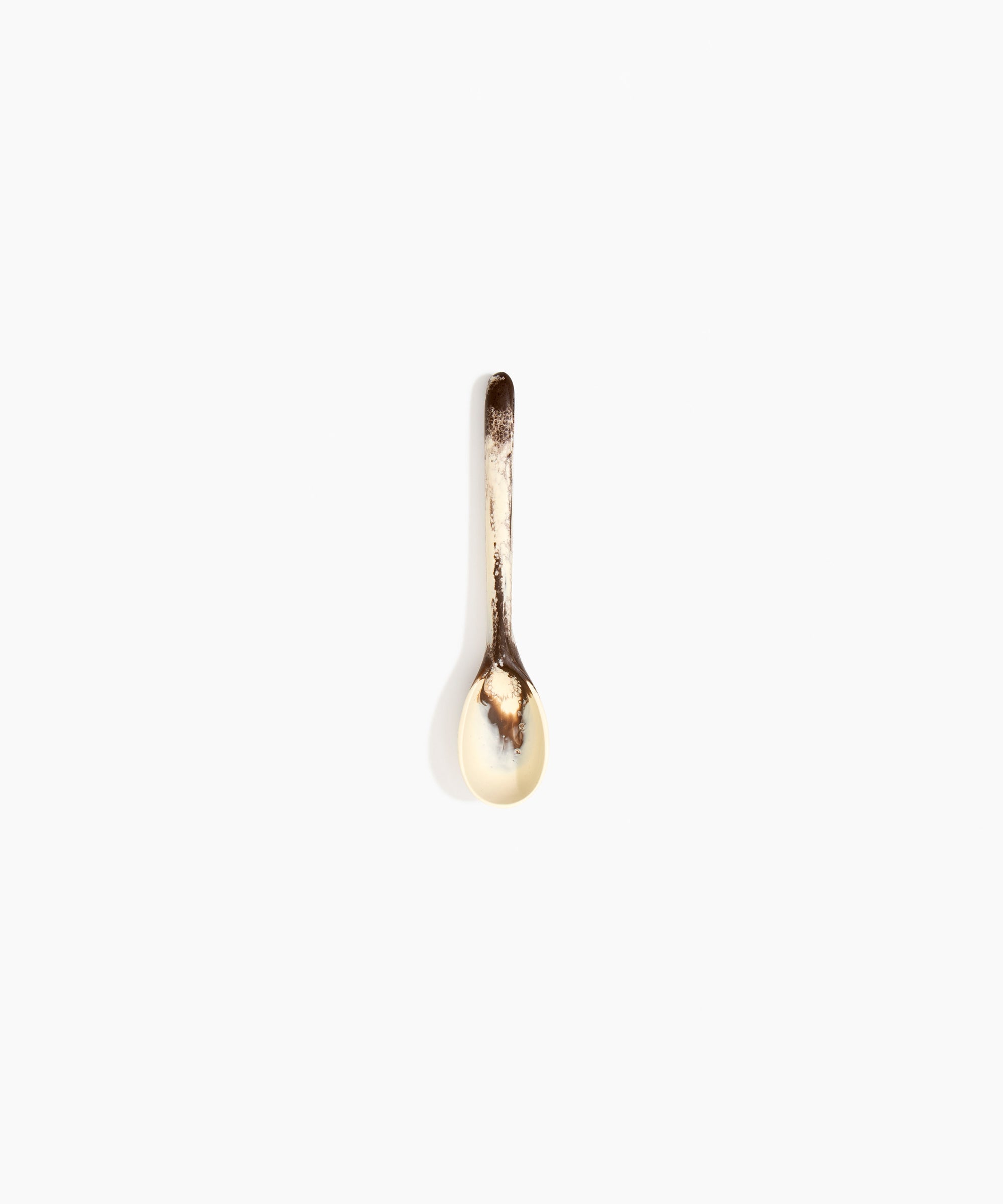 Dinosaur Designs Stone Spoon in Cappuccino Colour resin..
