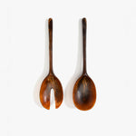Dinosaur Designs Long Stone Servers in Dark Horn Colour resin.