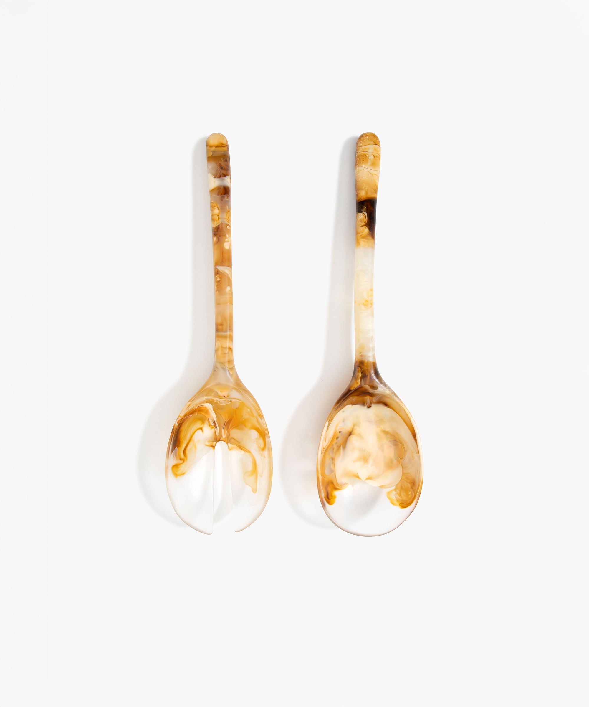 Dinosaur Designs Long Stone Servers Tableware in Light Horn Colour resin