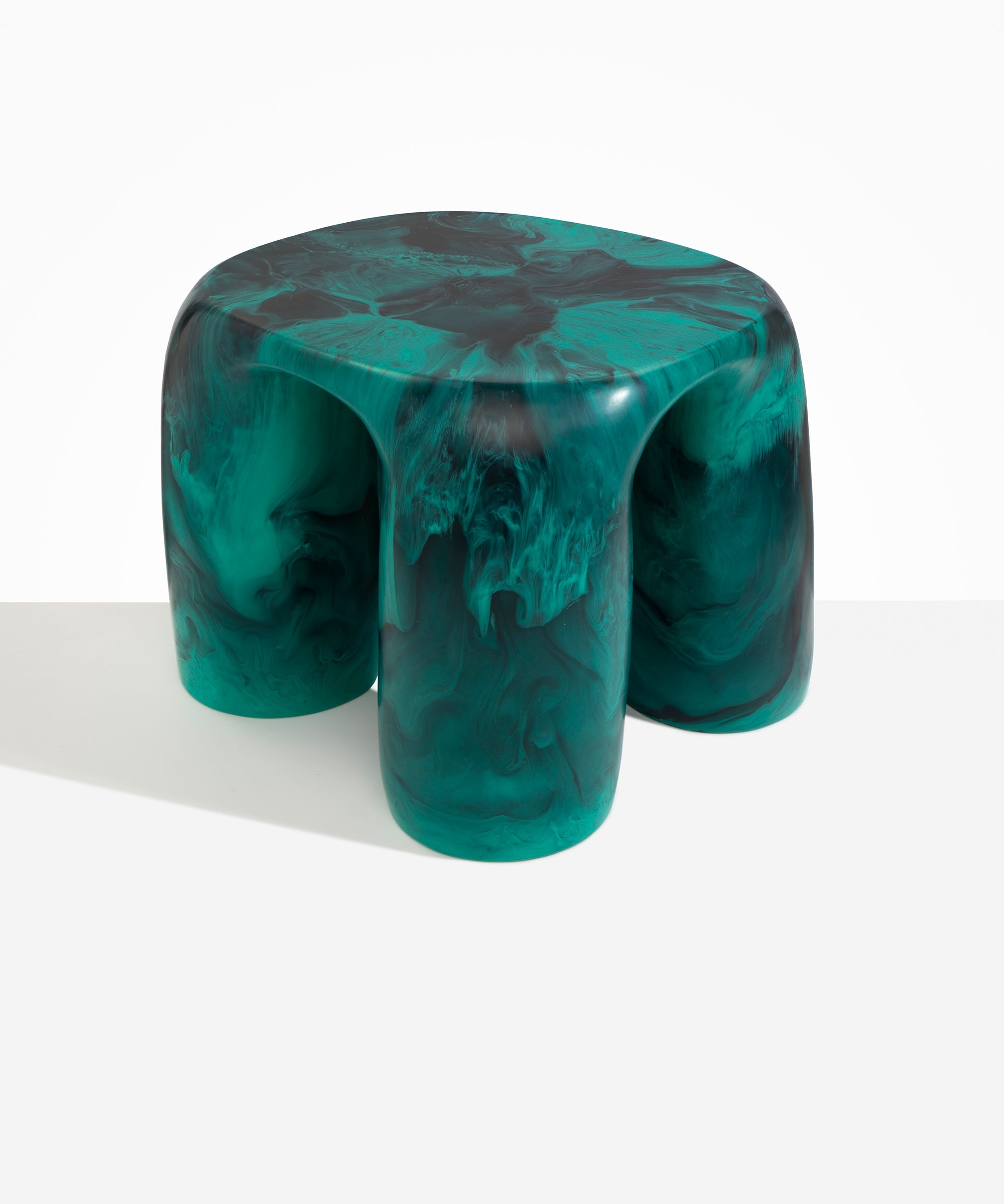 Dinosaur Designs TABRCKTOW 4 Leg Rock Tower Table MINERAL SWIRL SWIRL