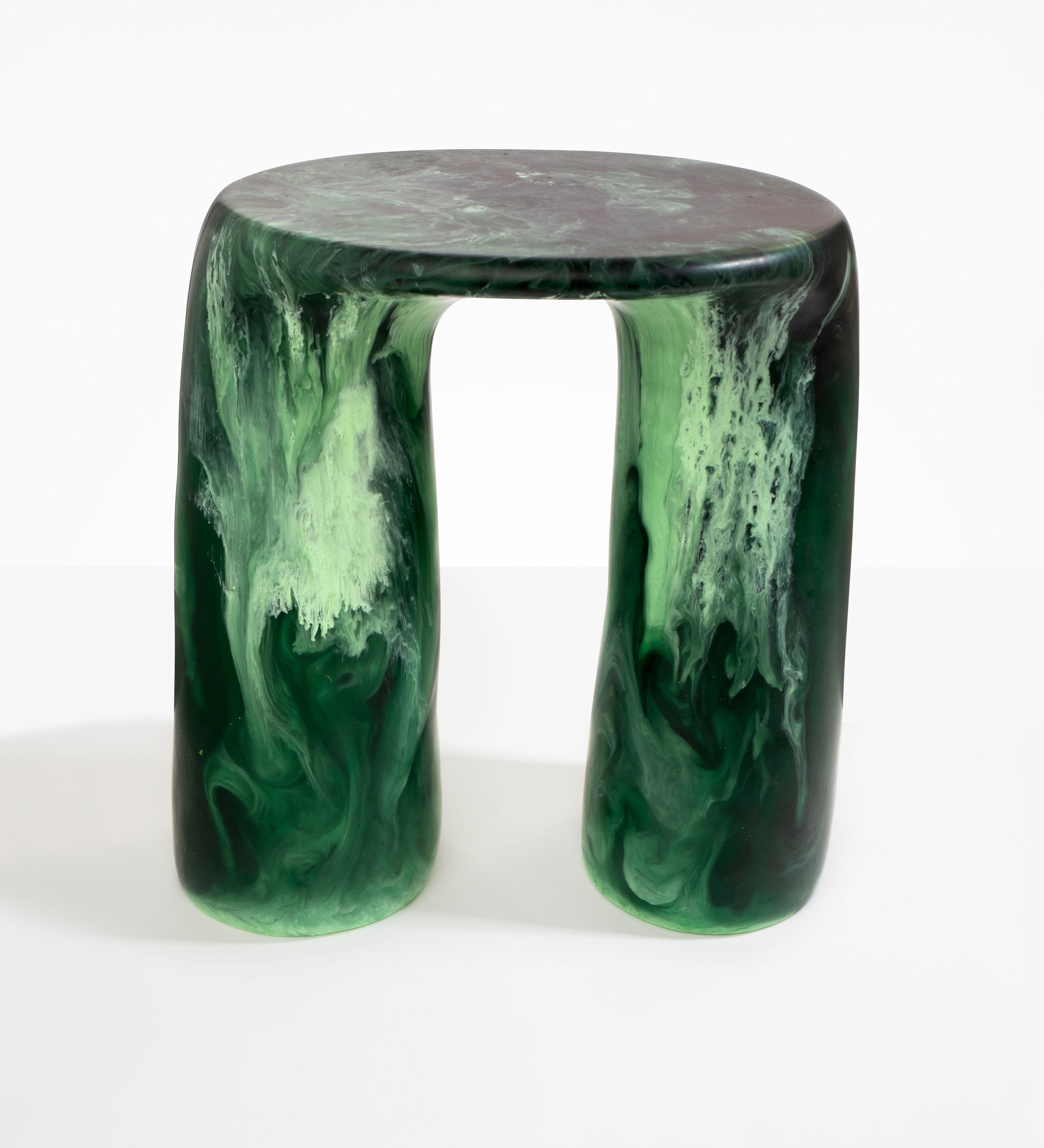 Dinosaur Designs Rock Tower Table End Tables in Moss Colour resin
