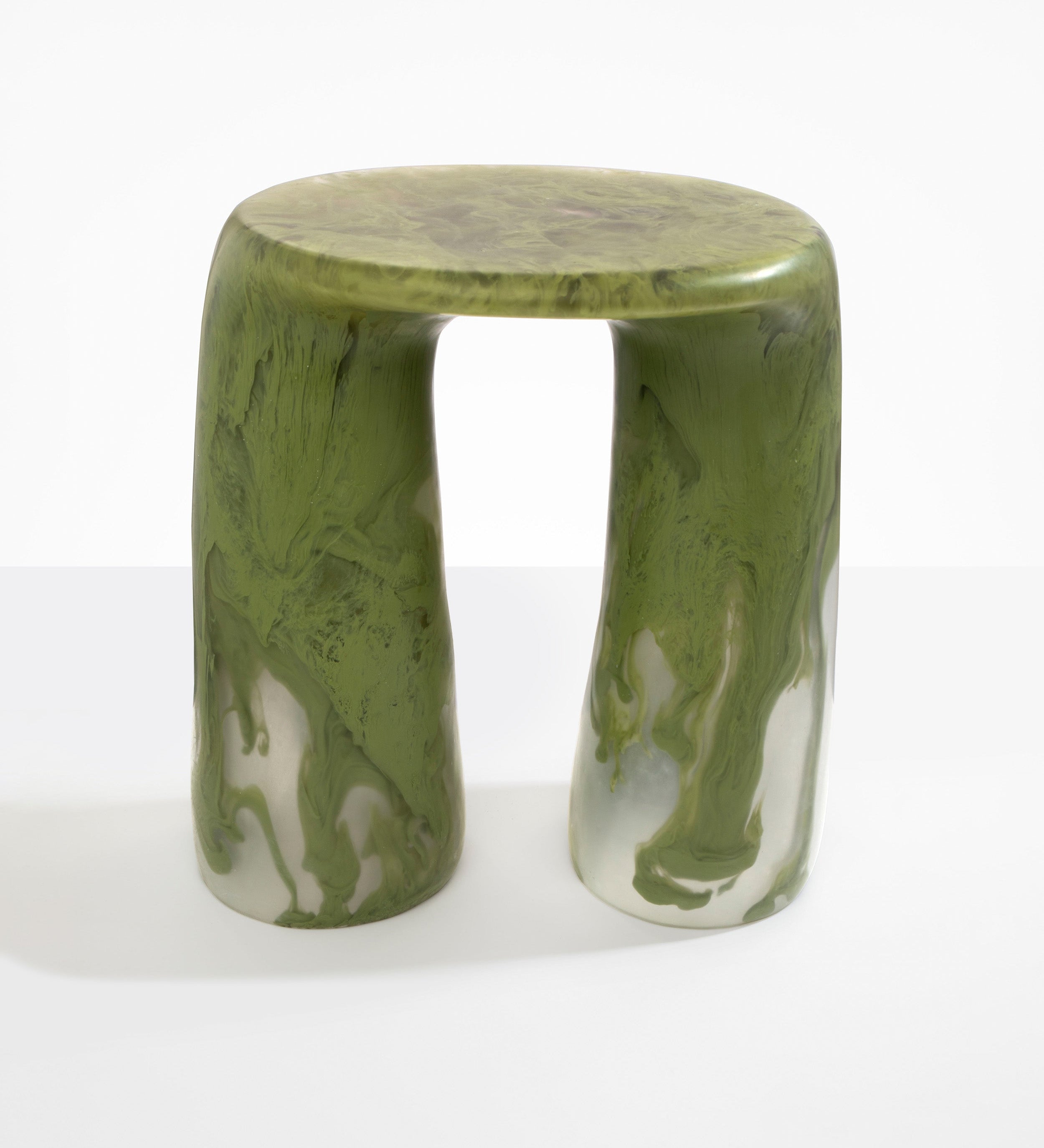 Dinosaur Designs Rock Tower Table End Tables in Olive Colour resin