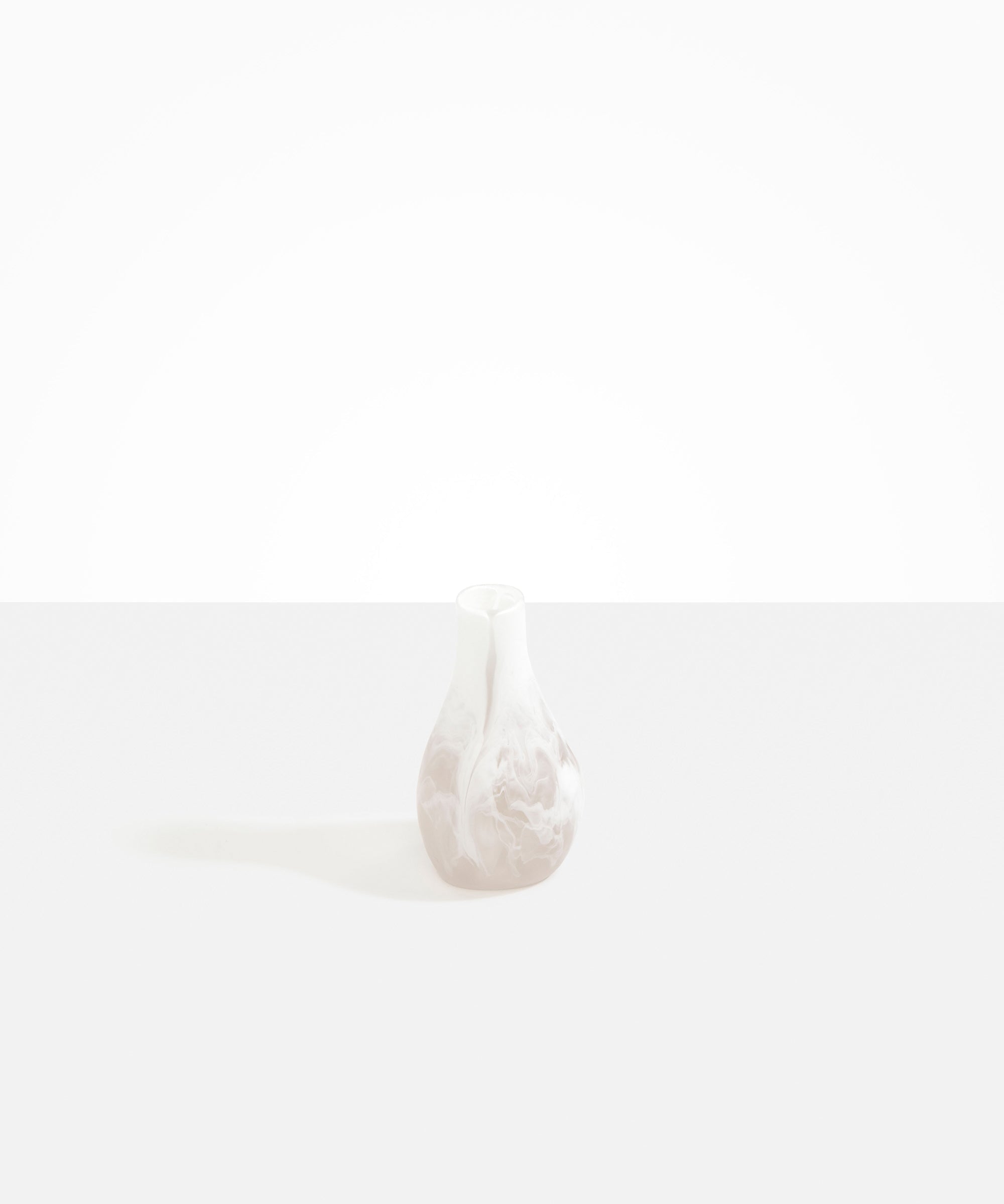 Dinosaur Designs Medium Liquid Vase in Snow Swirl Colour resin