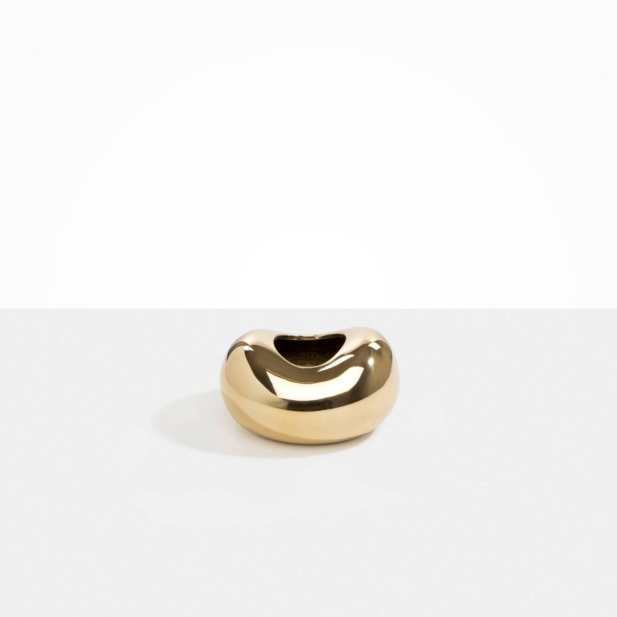 LO Collections Metal Bean Vase in Brass Material..