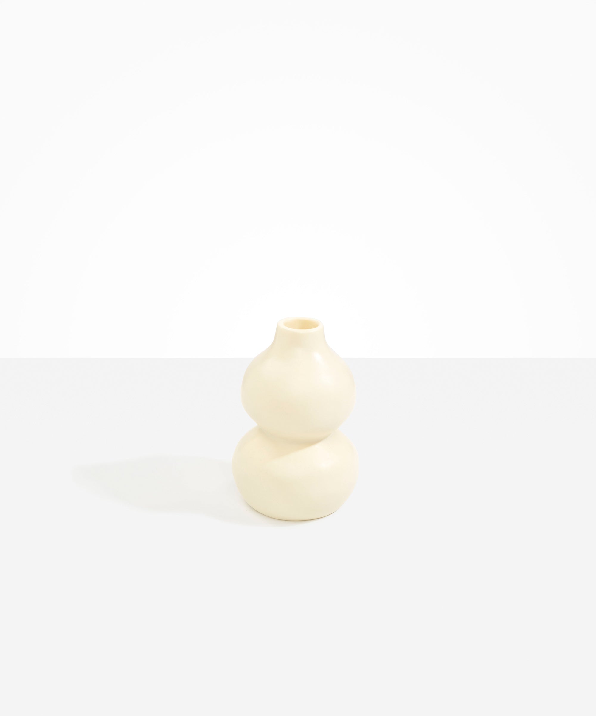 Dinosaur Designs Lotus Seed Vase in Cream Colour resin