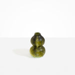 Dinosaur Designs Lotus Seed Vase in Malachite Colour resin..
