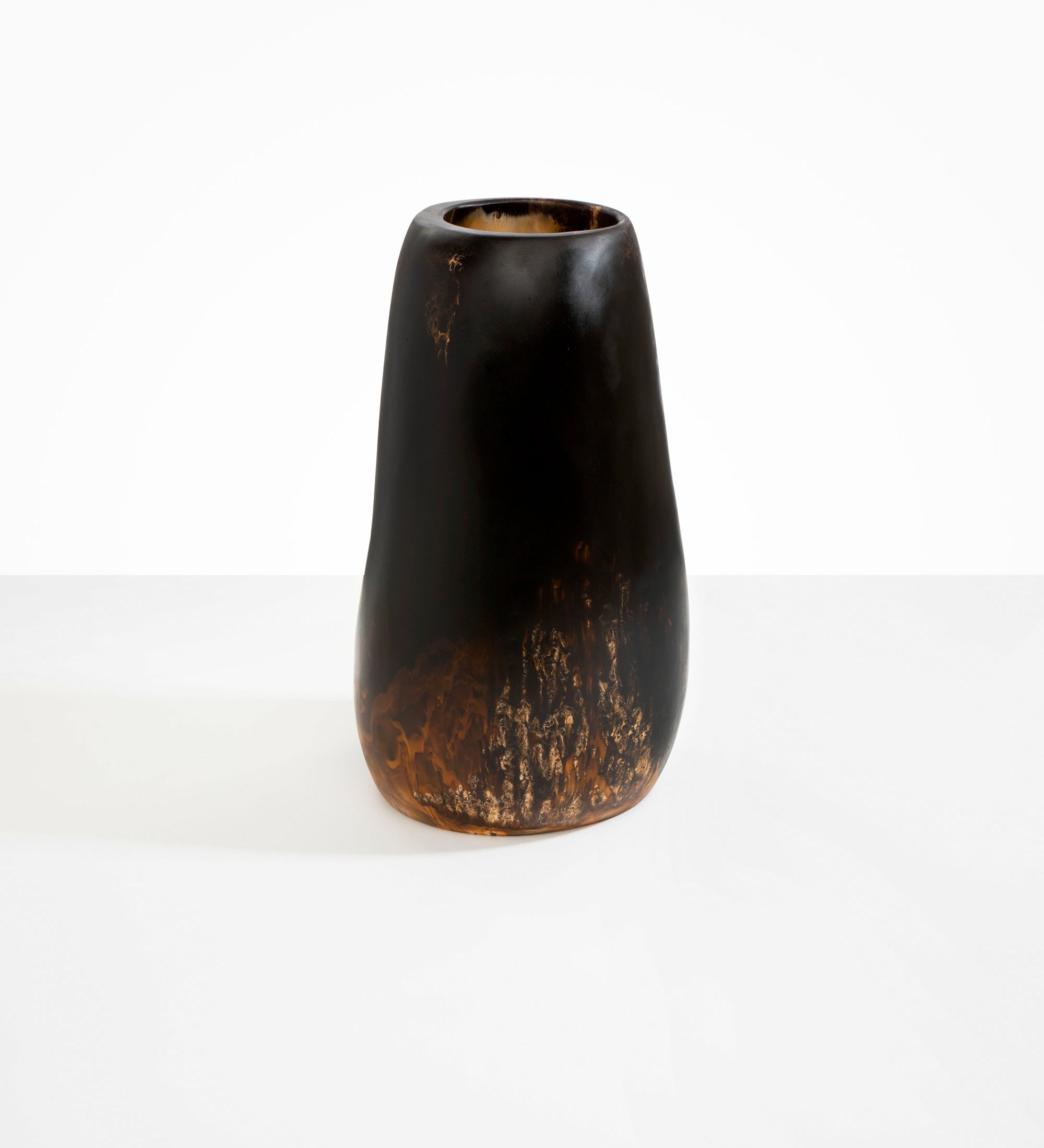 Dinosaur Designs Grand Pebble Vase Vases in Dark Horn Colour resin