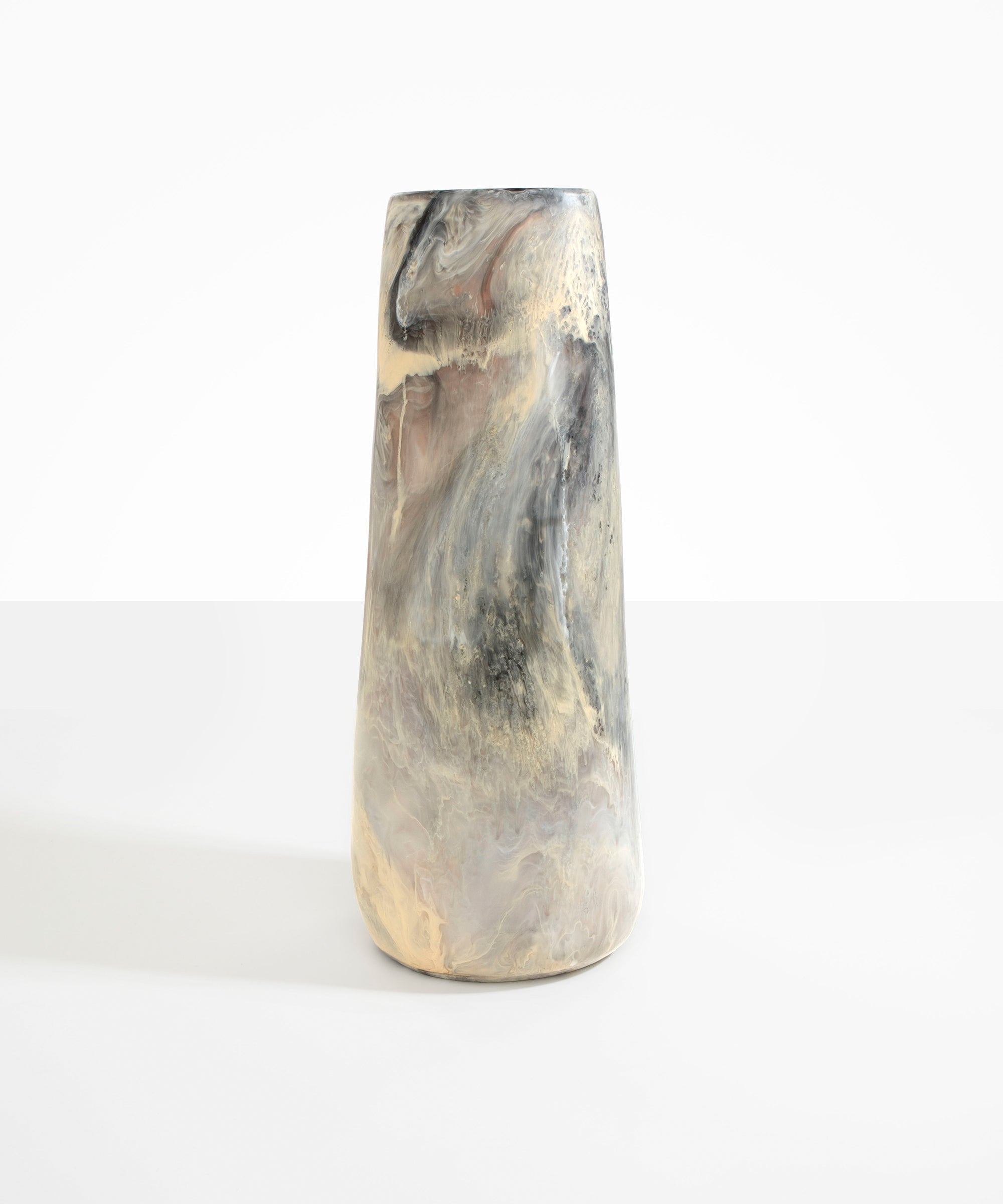 Dinosaur Designs Tall Pebble Vase in Sandy Pearl Colour resin..