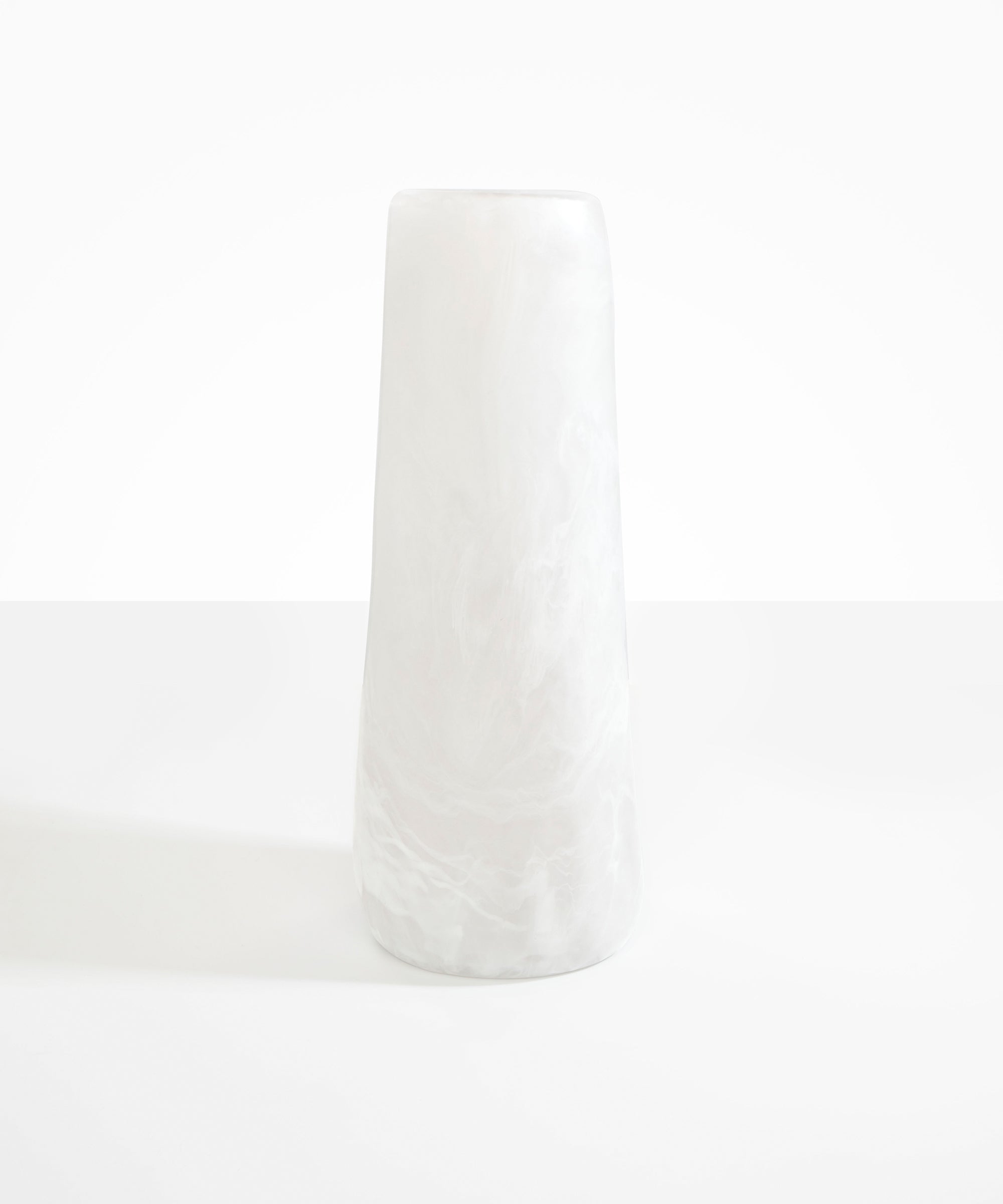 Dinosaur Designs Tall Pebble Vase in Snow Swirl Colour resin..
