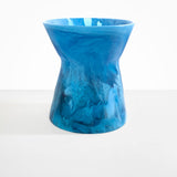 Dinosaur Designs Extra Large Bow Vase in Sky Colour resin.