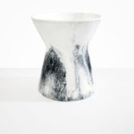 Dinosaur Designs Extra Large Bow Vase in White Marble Colour resin.