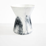 Dinosaur Designs Extra Large Bow Vase in White Marble Colour resin.