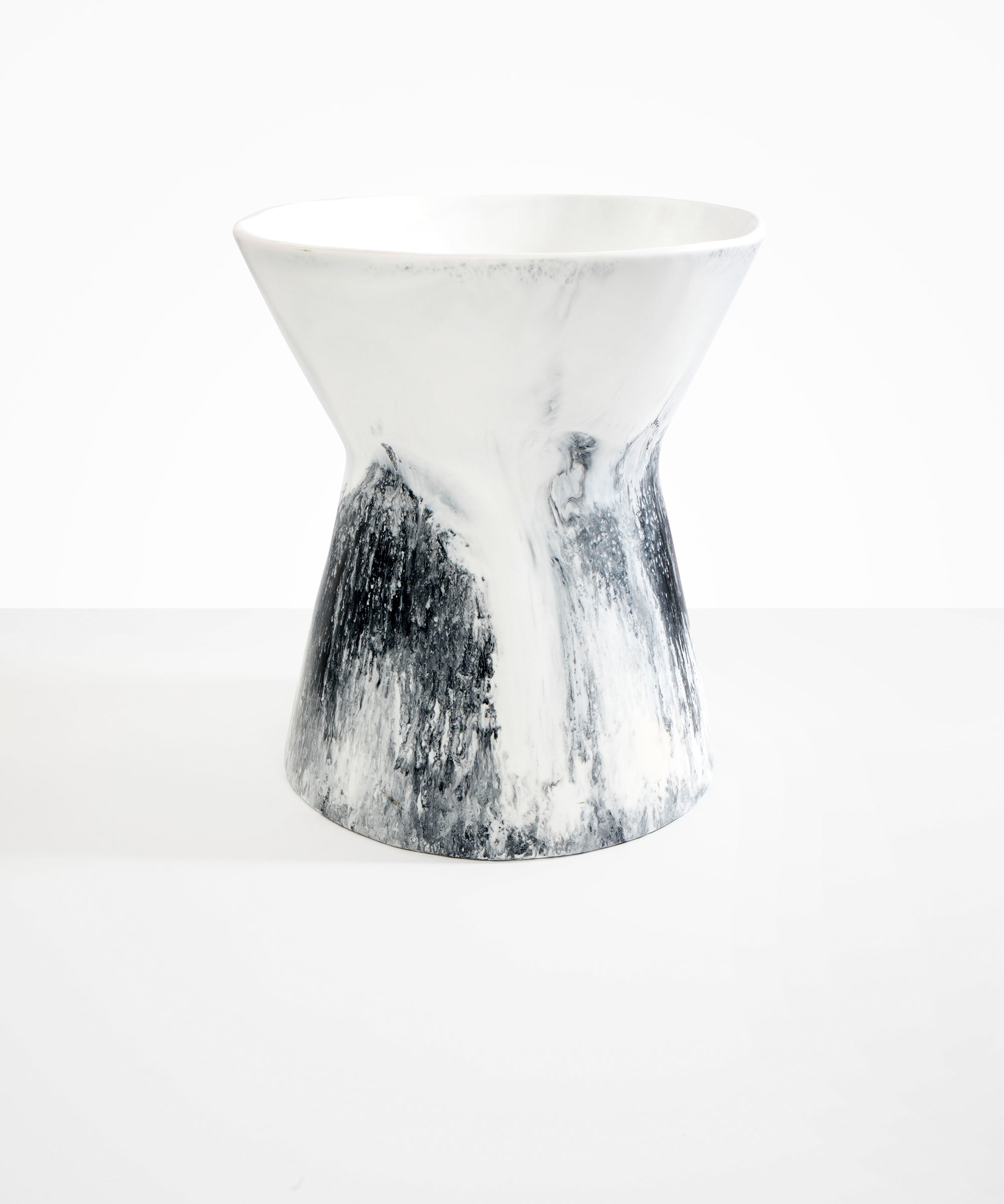 Dinosaur Designs Extra Large Bow Vase in White Marble Colour resin.