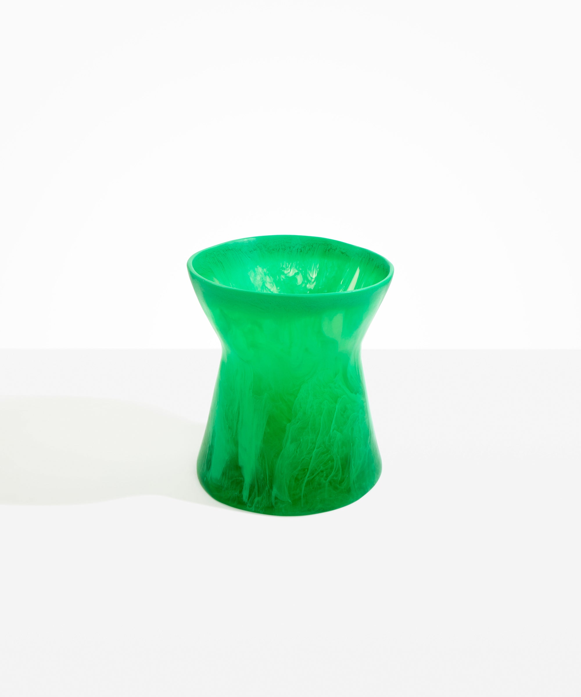 Dinosaur Designs Large Bow Vase in Leaf Colour resin.