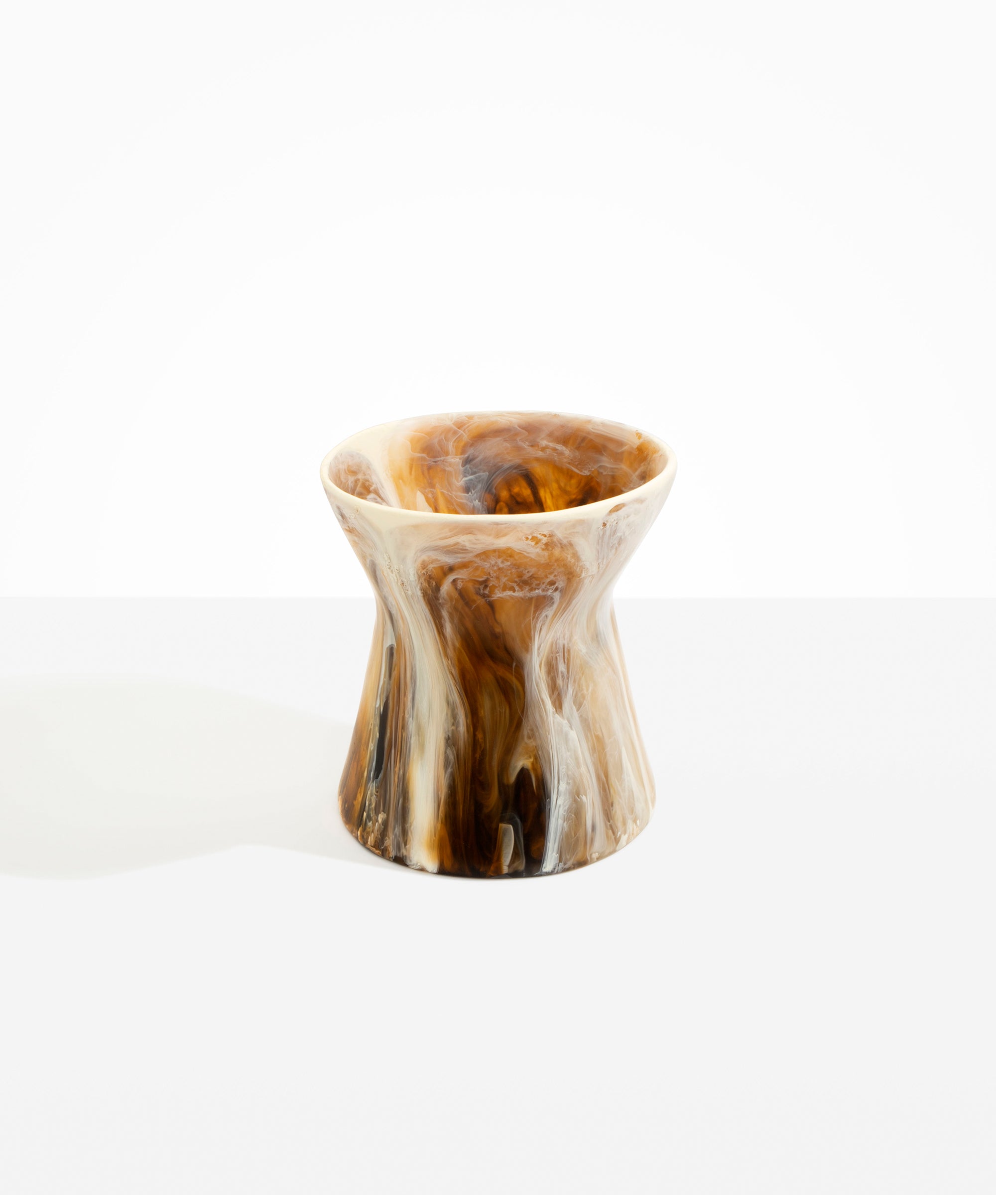 Dinosaur Designs Large Bow Vase in Light Horn Colour resin