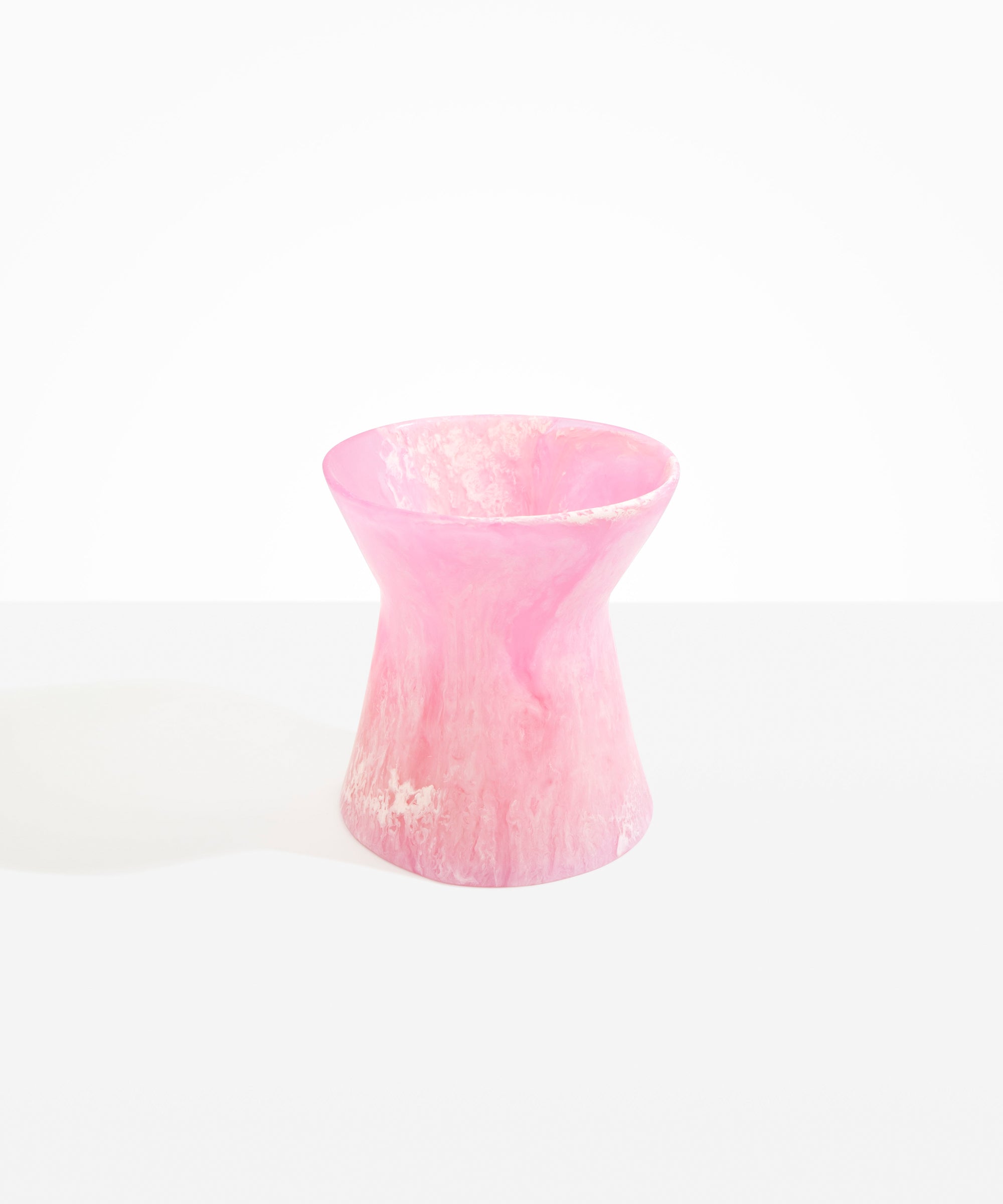 Dinosaur Designs Large Bow Vase in Shell Pink Colour resin