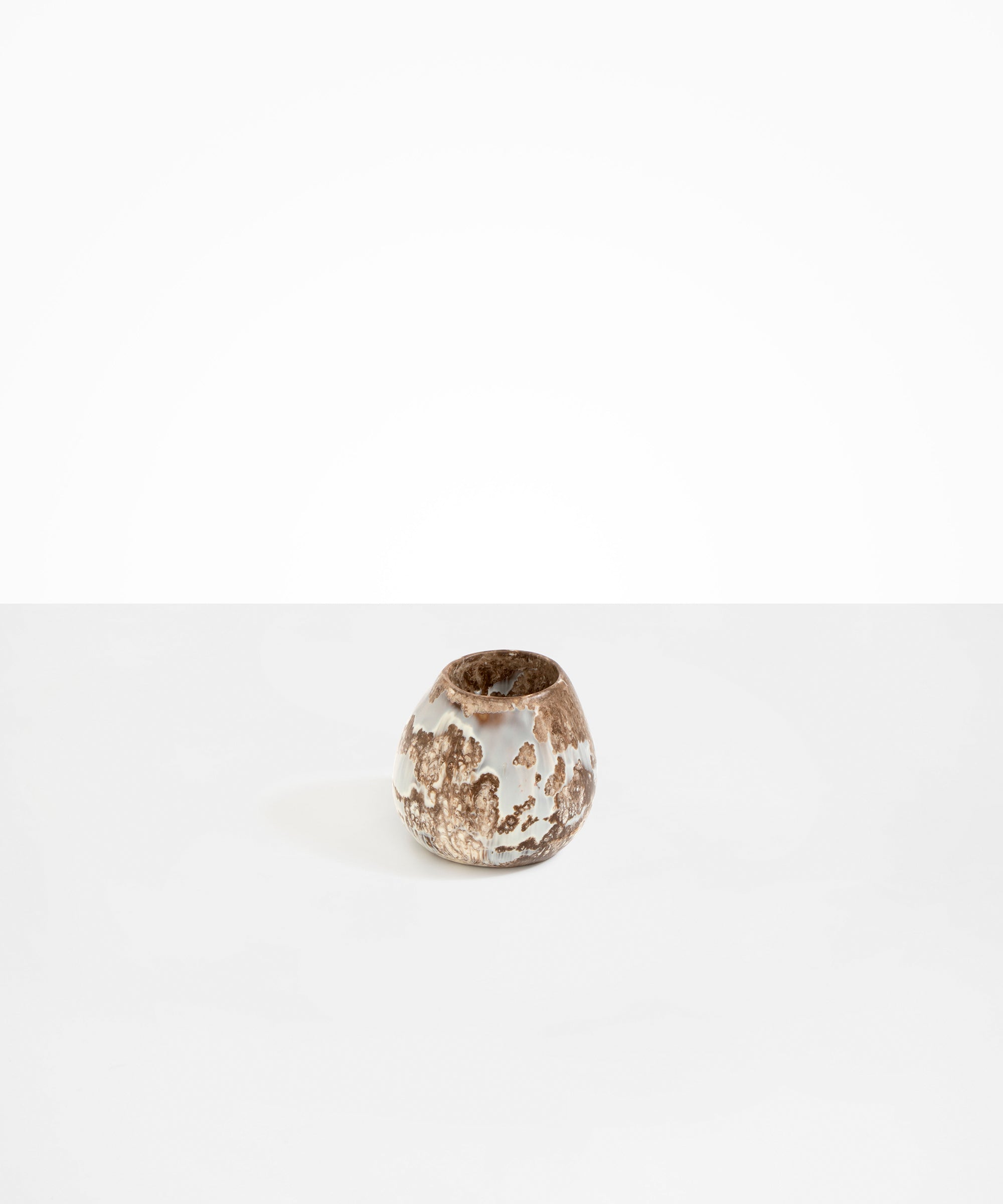 Dinosaur Designs Medium Volcanic Vase in Cappuccino Colour resin