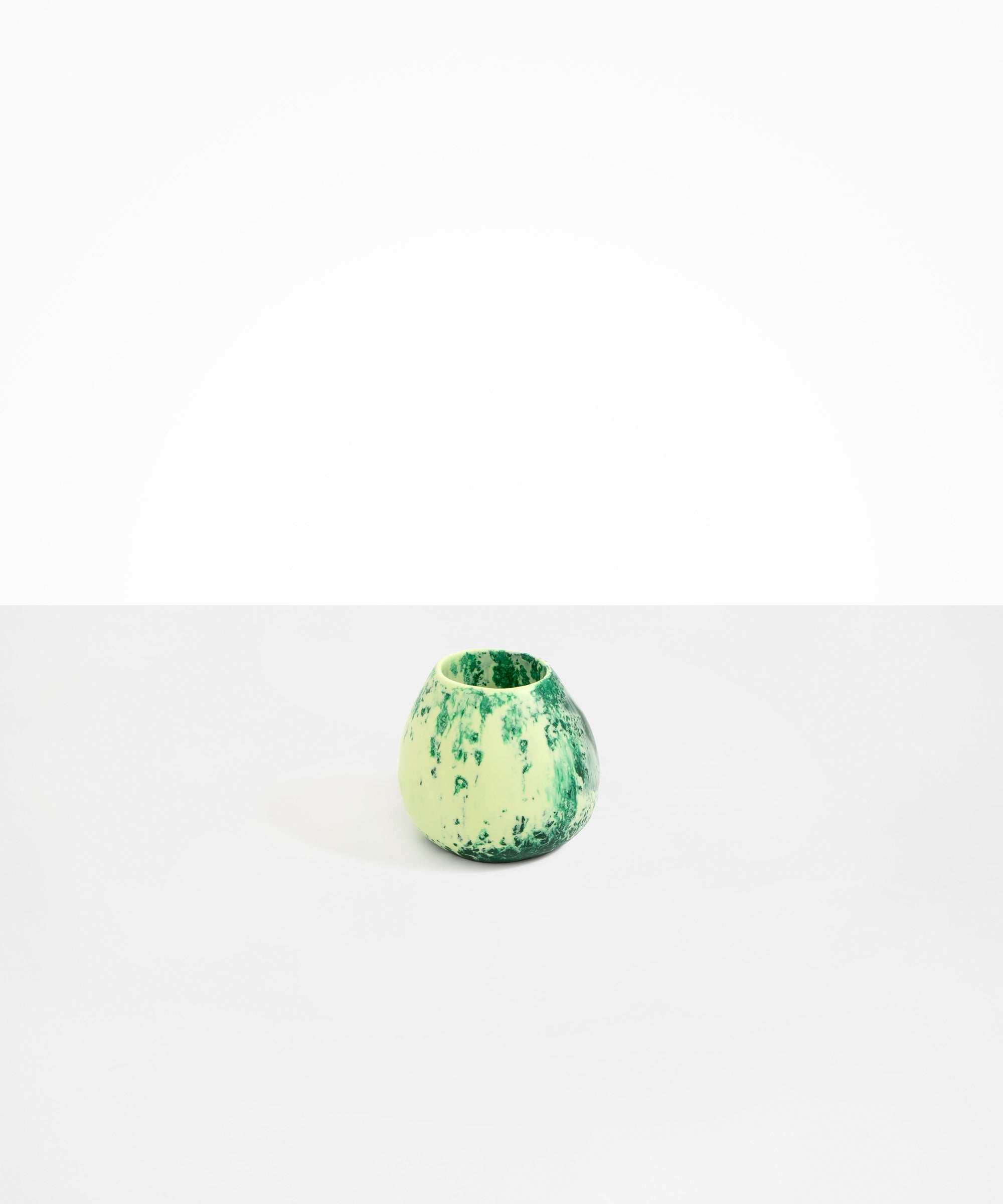 Dinosaur Designs Medium Volcanic Vase in Grass Colour resin