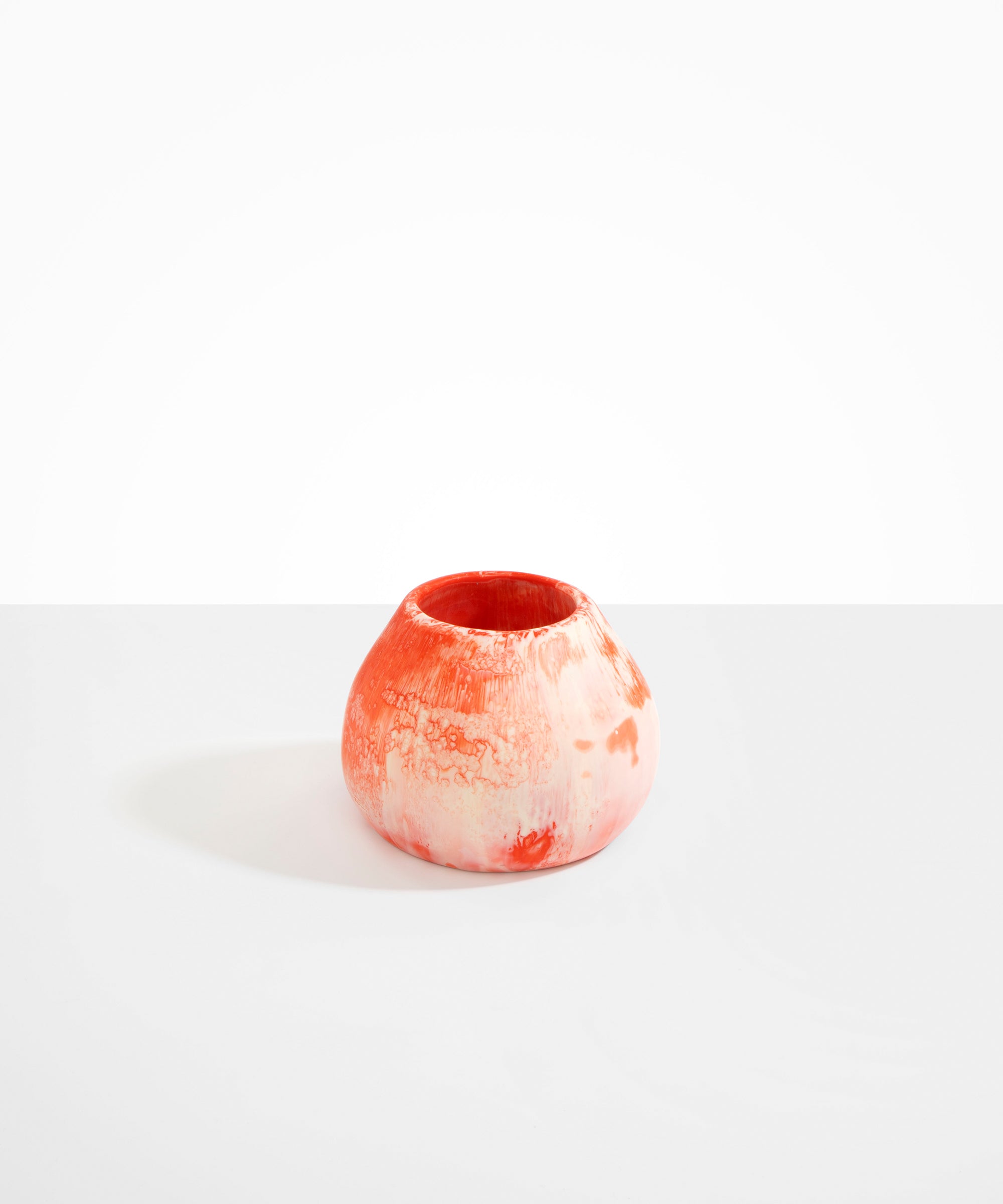 Dinosaur Designs Volcanic Vase in Strawberry Colour resin