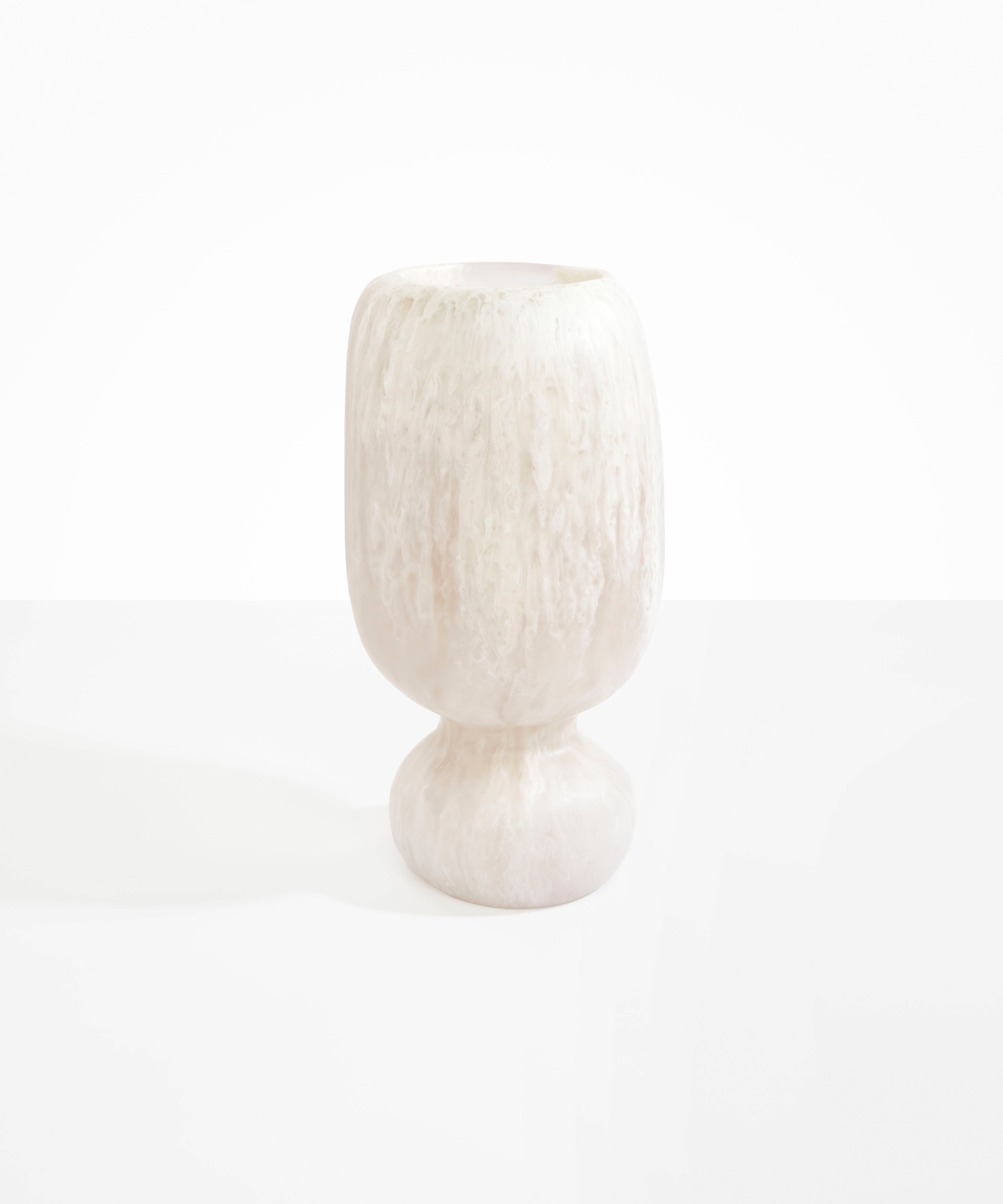 Dinosaur Designs Tall Rockpool Vase in Chalk Swirl Colour resin