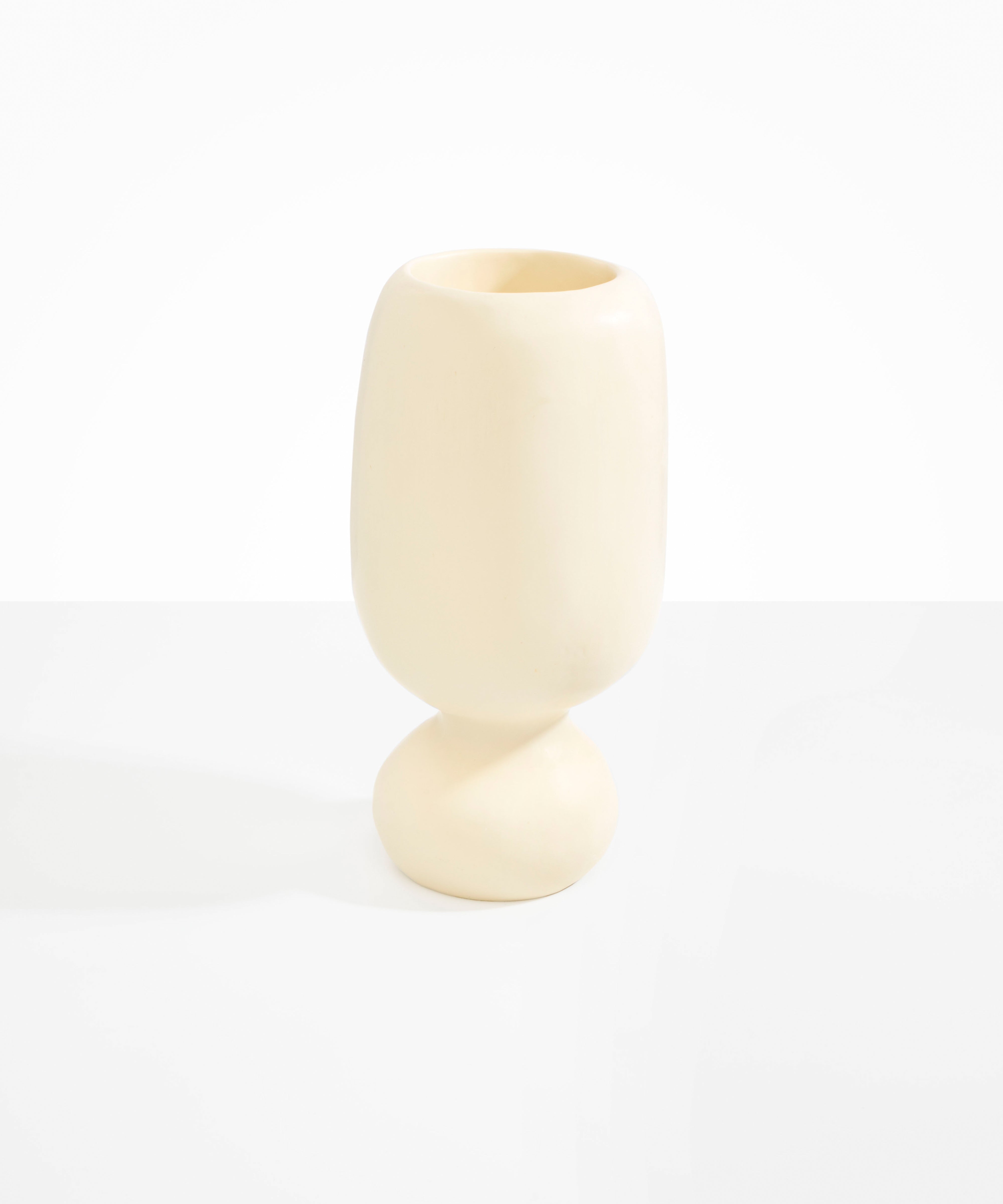 Dinosaur Designs Tall Rockpool Vase in Cream Colour resin