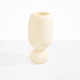 Dinosaur Designs Tall Rockpool Vase in Cream Colour resin.