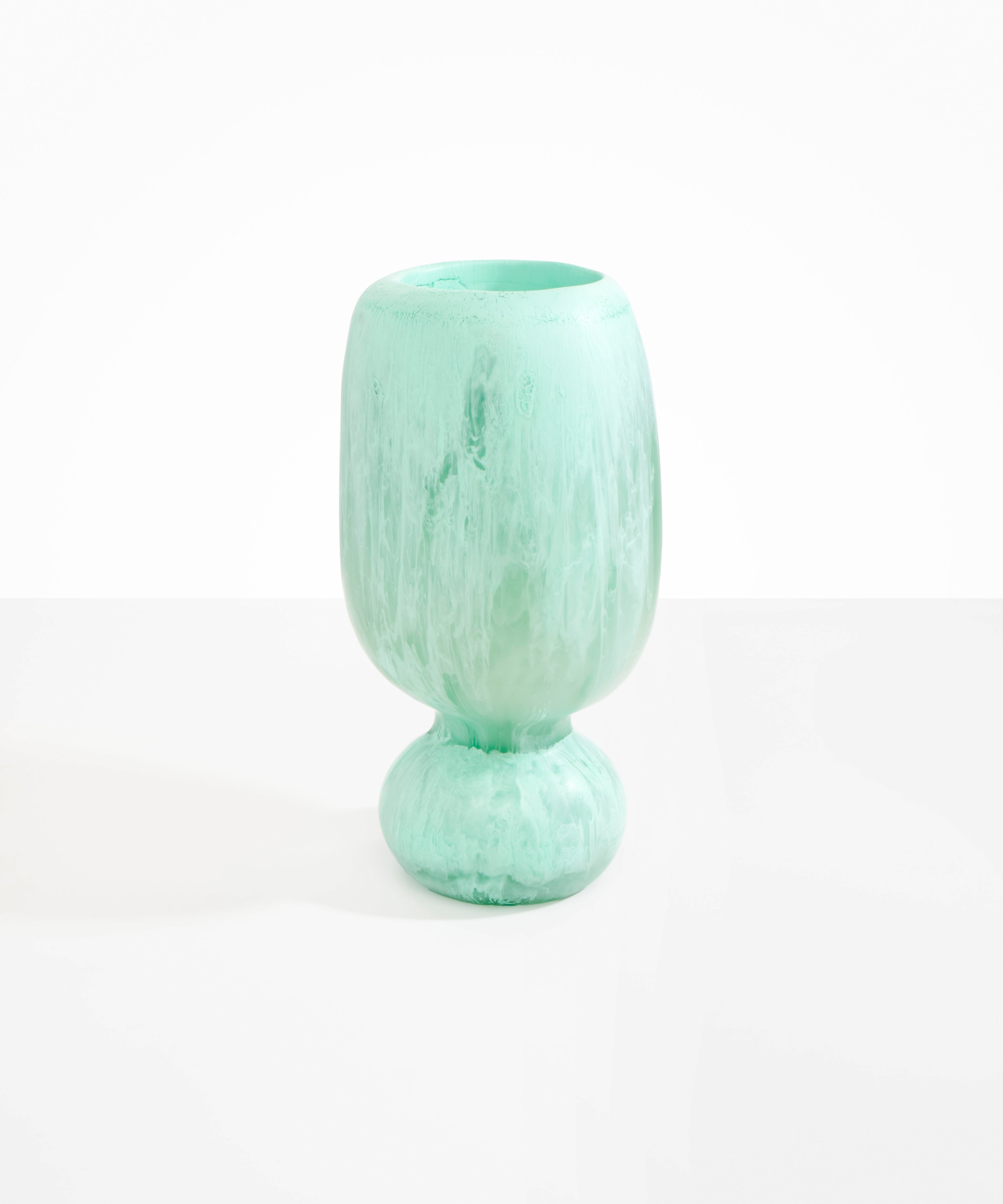 Dinosaur Designs Tall Rockpool Vase in Mint Colour resin