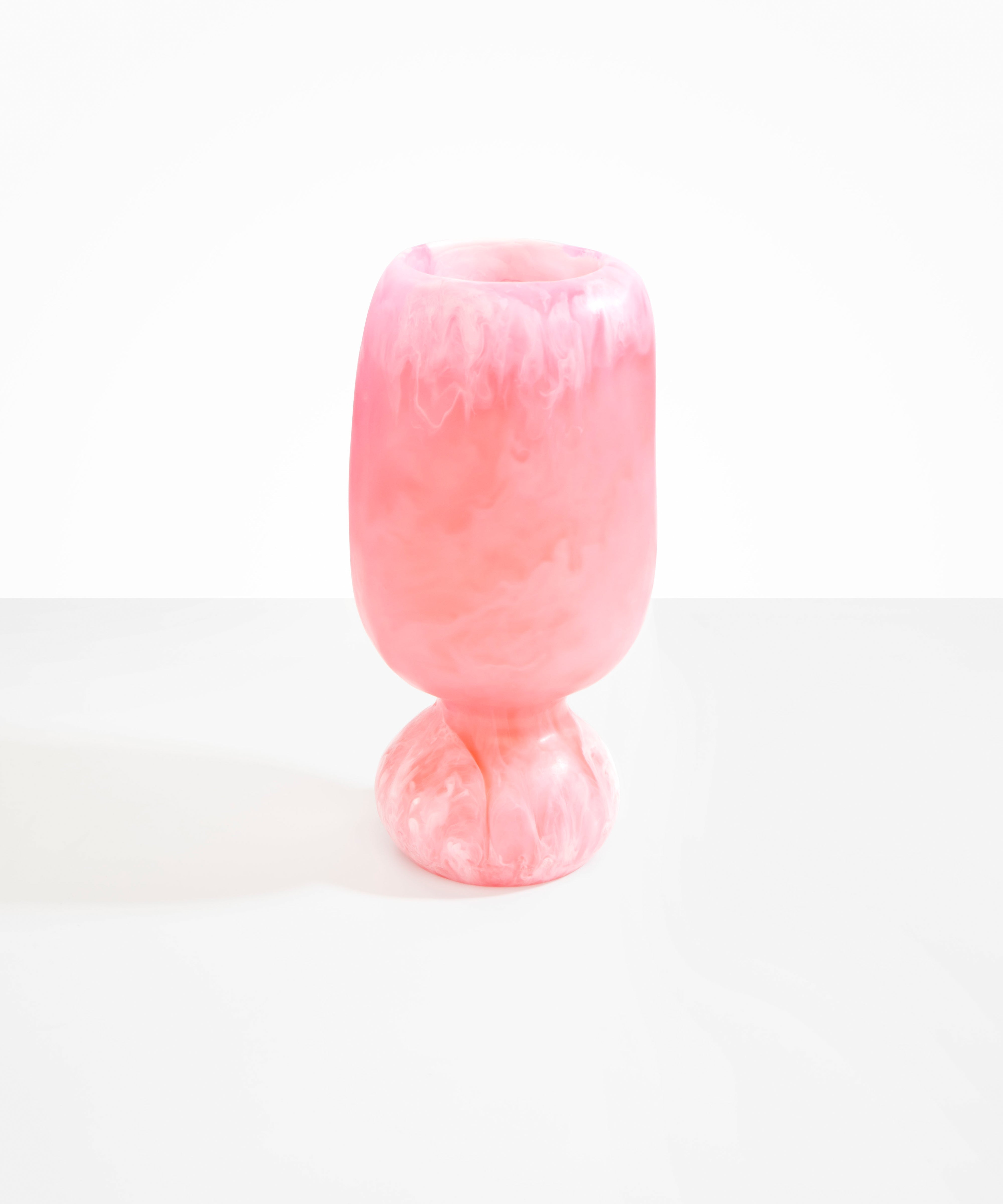 Dinosaur Designs Tall Rockpool Vase in Shell Pink Colour resin