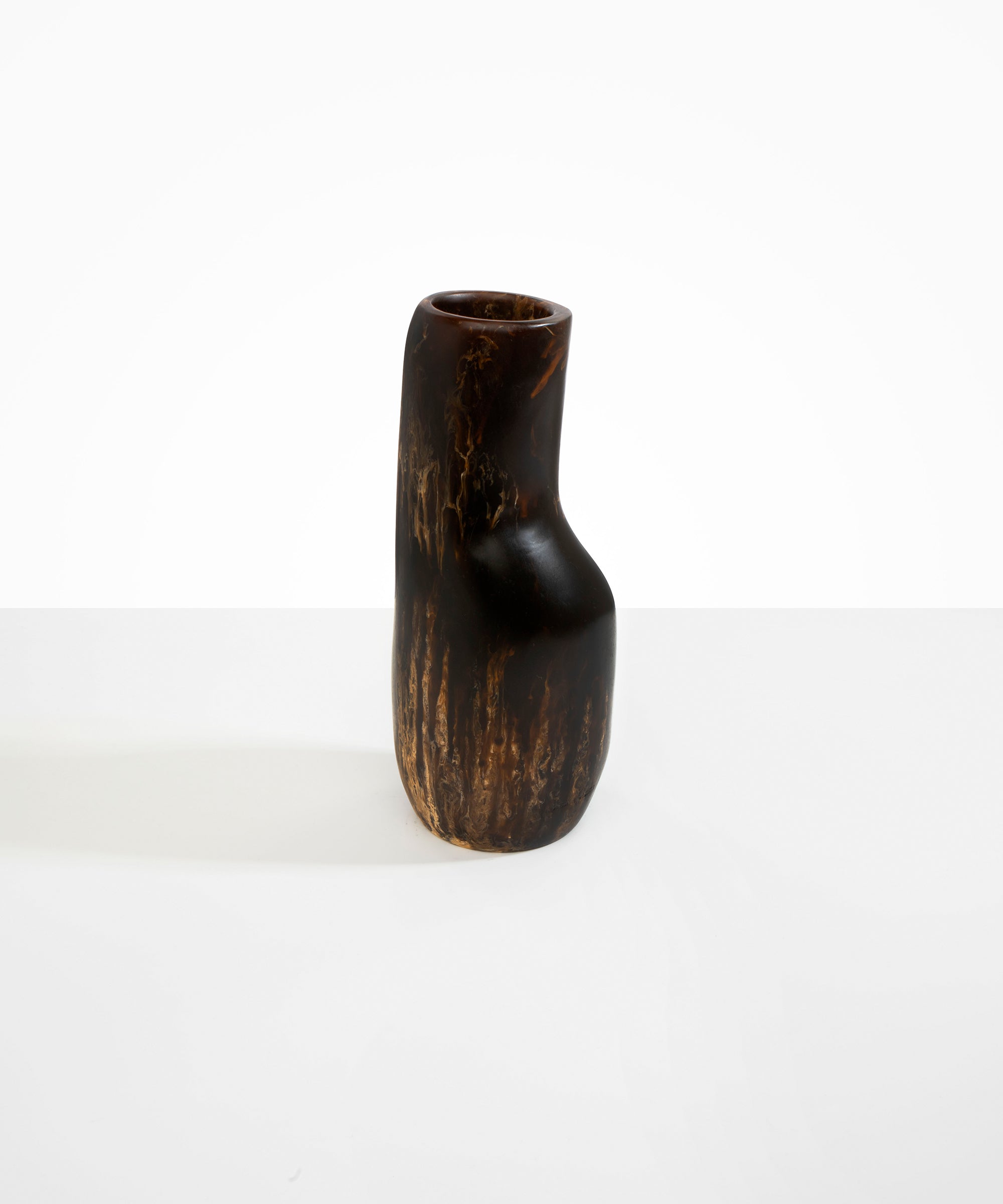 Dinosaur Designs Medium Studio Vase in Dark Horn Colour resin