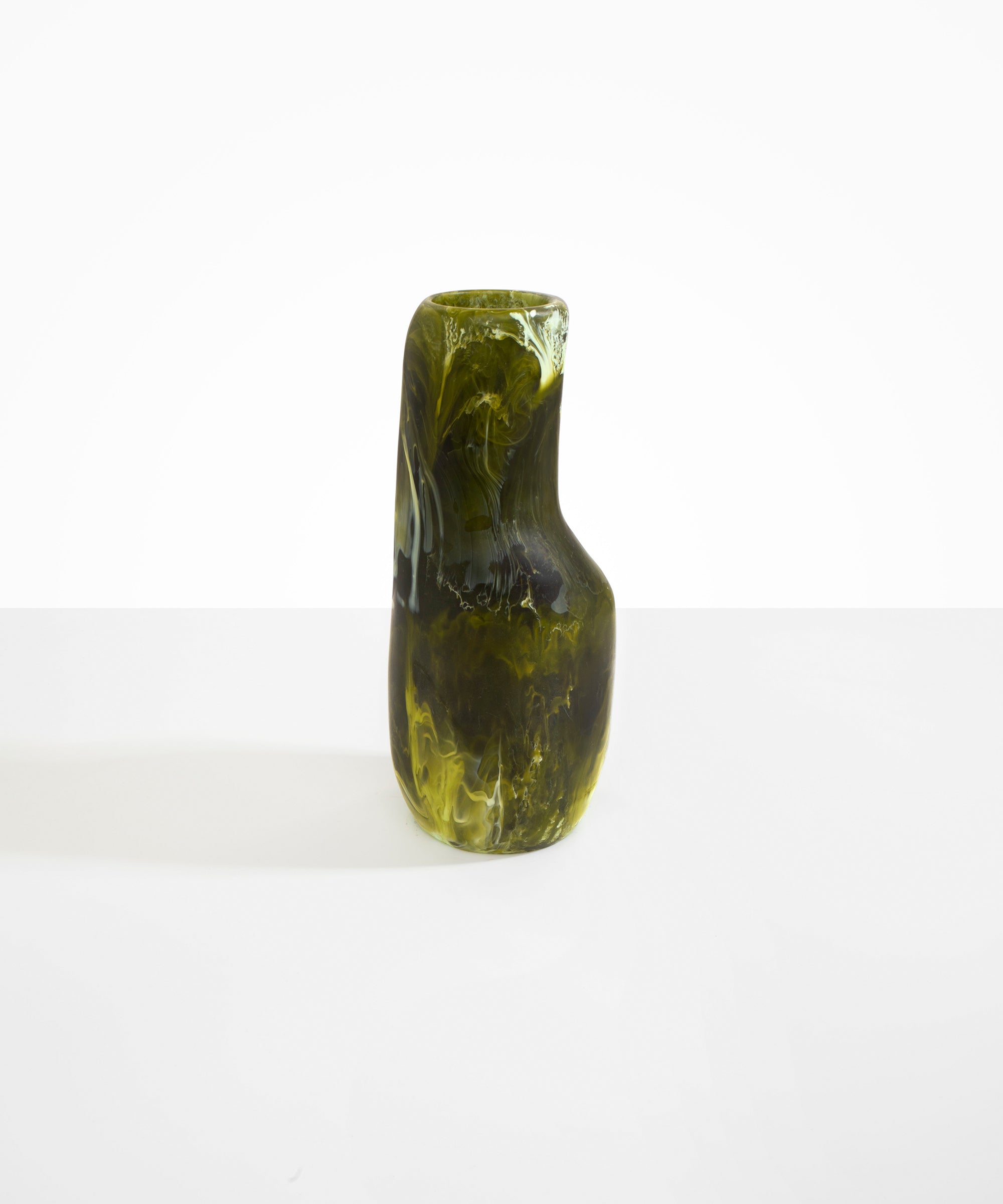 Dinosaur Designs Medium Studio Vase in Malachite Colour resin..