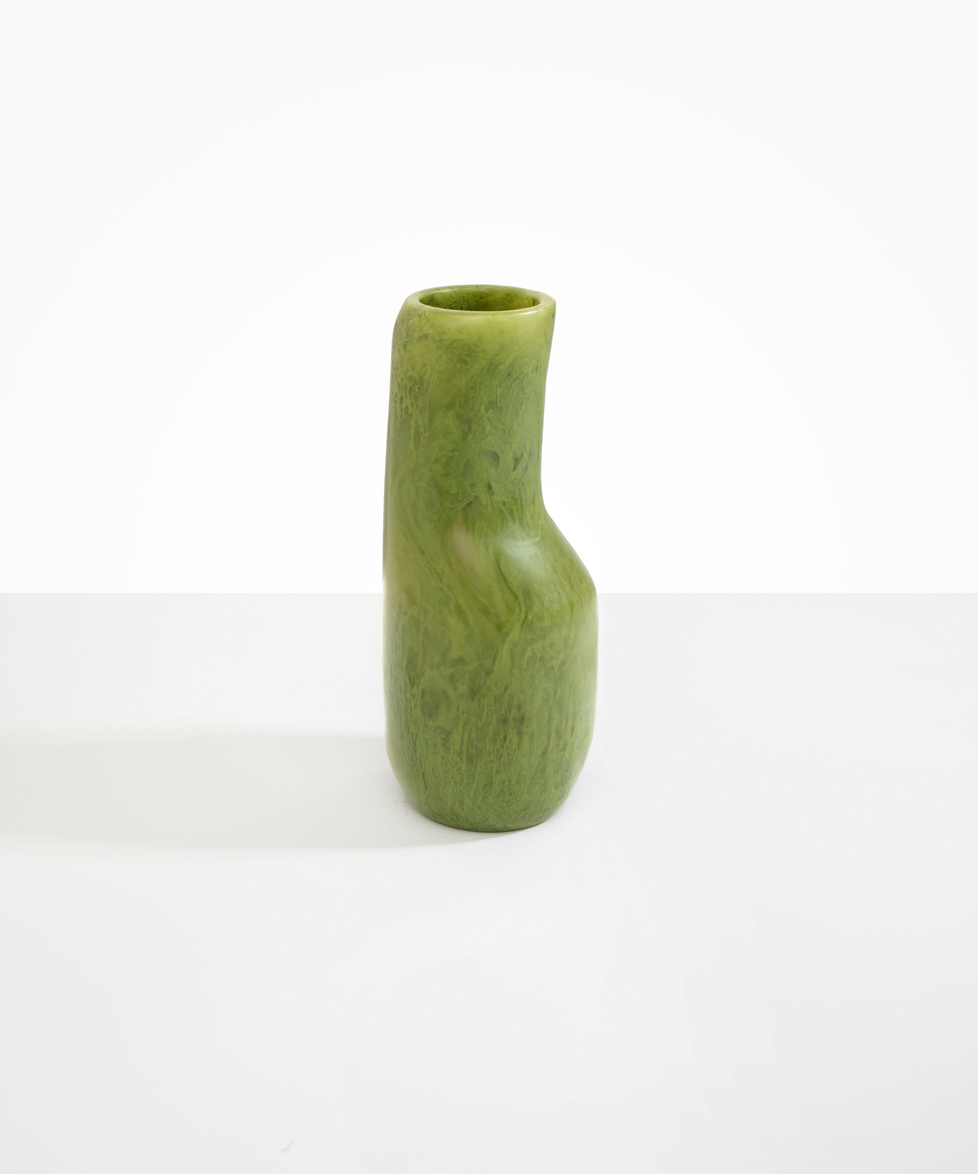 Dinosaur Designs Medium Studio Vase in Olive Colour resin..